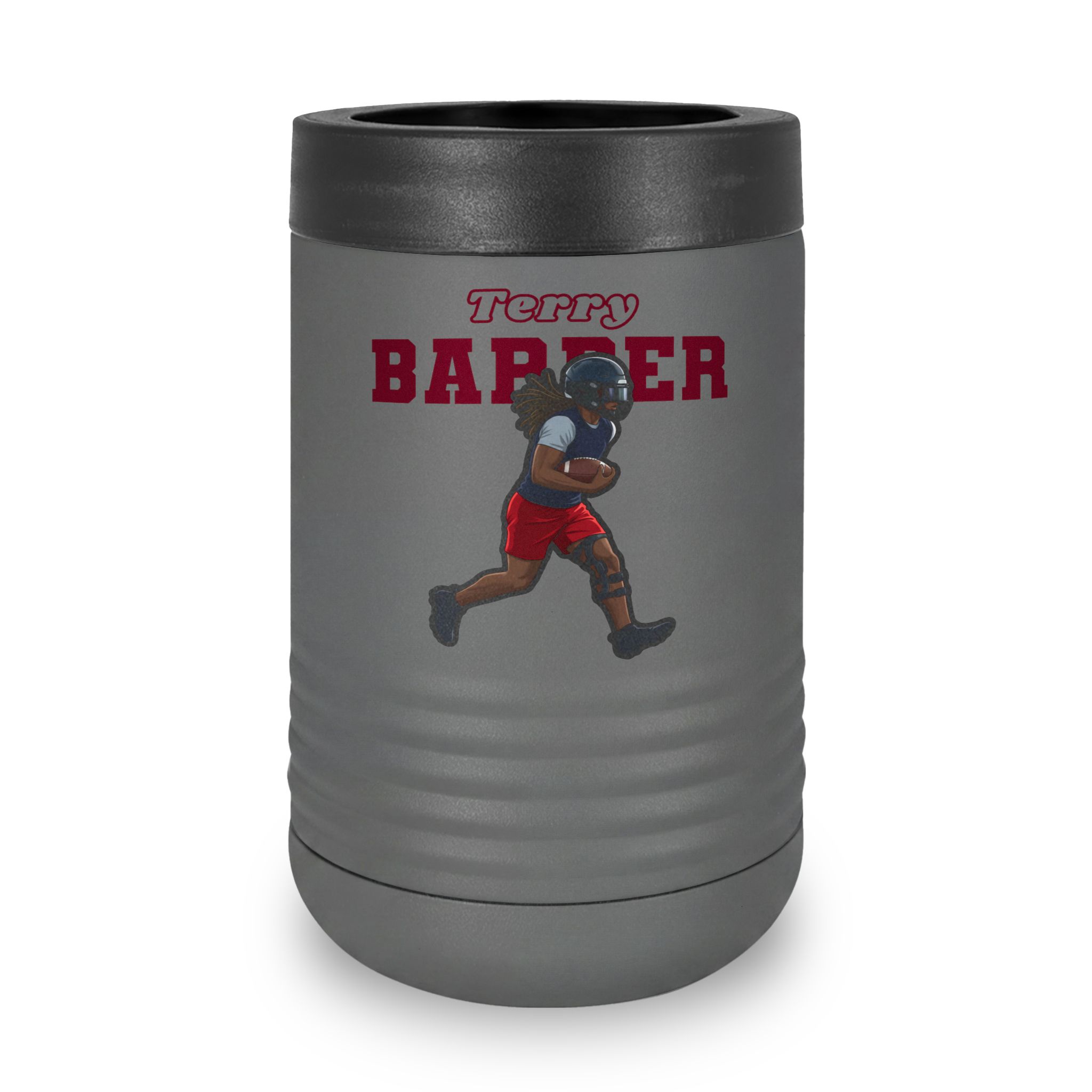 Stainless Can Cooler — character_name_arch in Grey