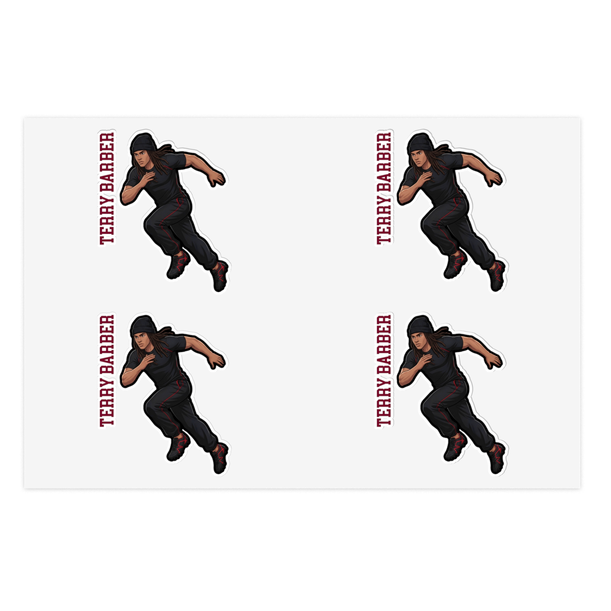 Sticker Sheet — character_name_vertical in Classic