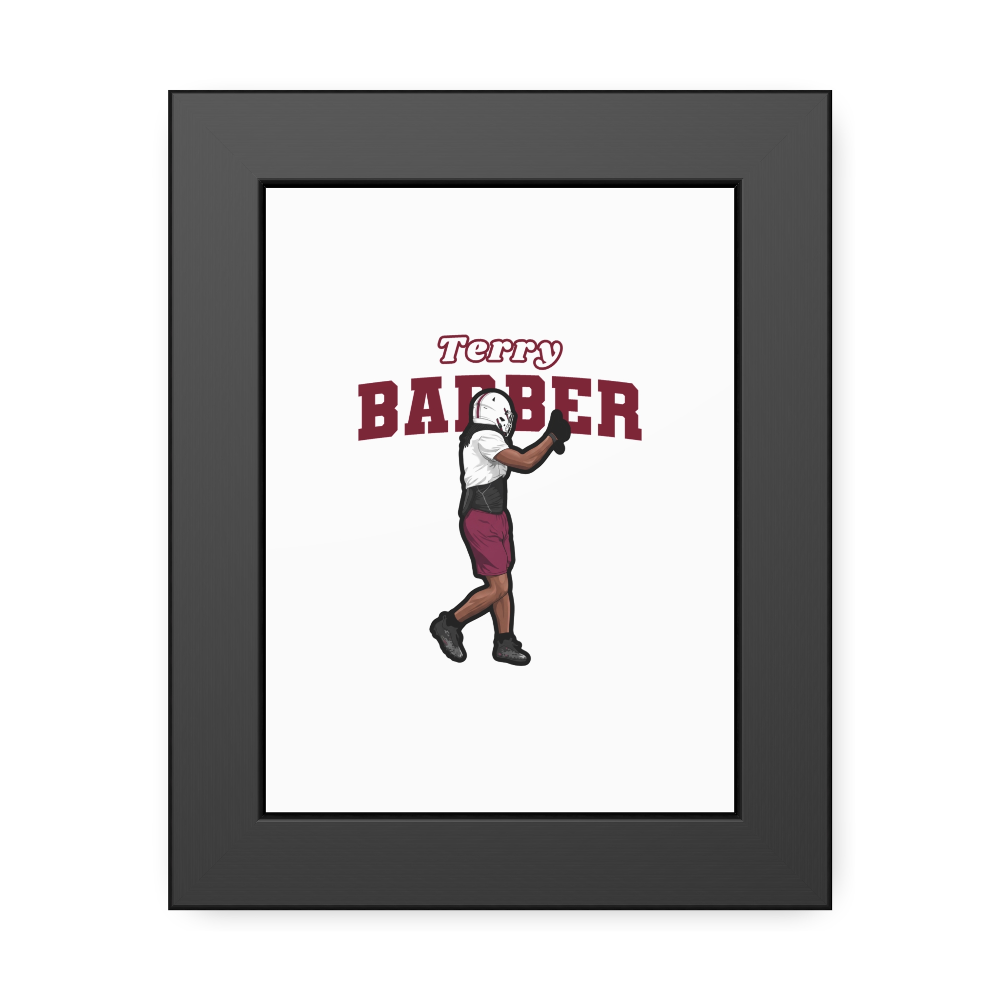 Framed Poster — character_name_arch in Black