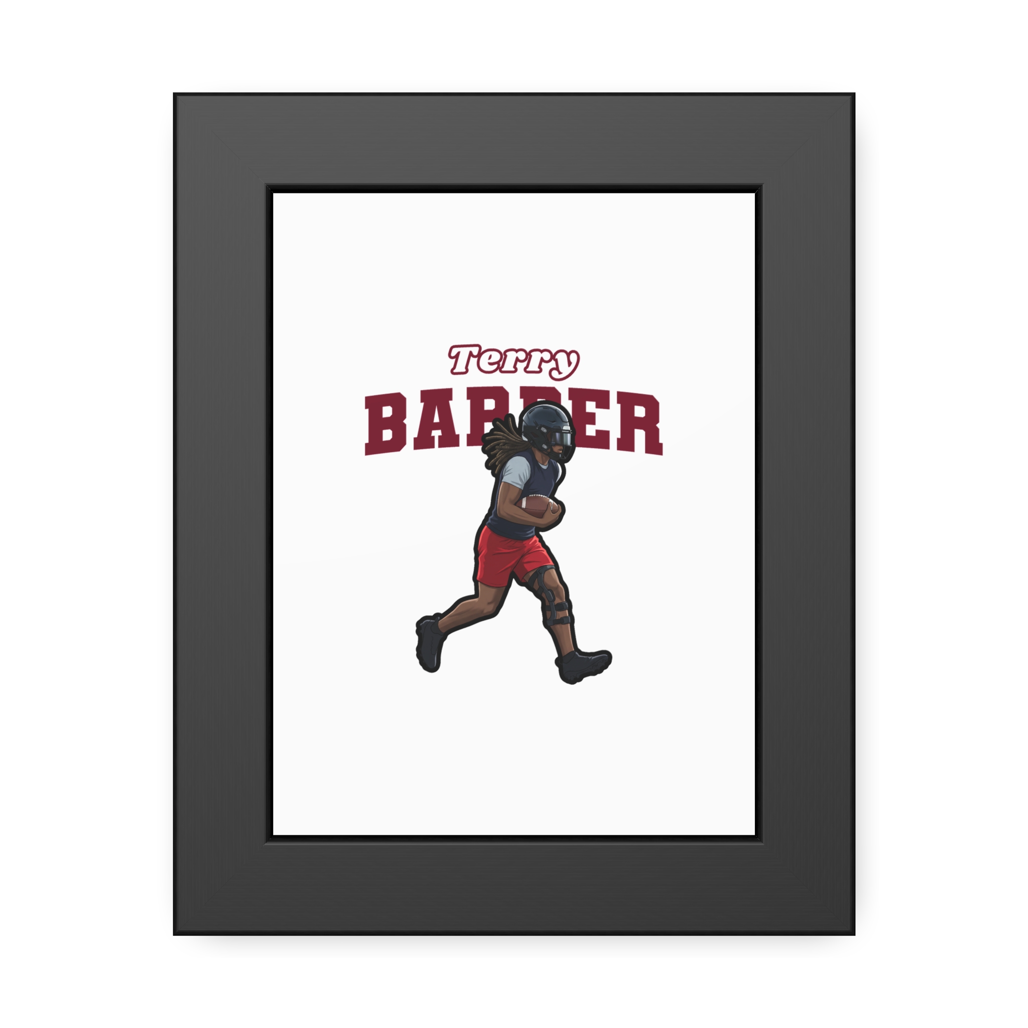 Framed Poster — character_name_arch in Black