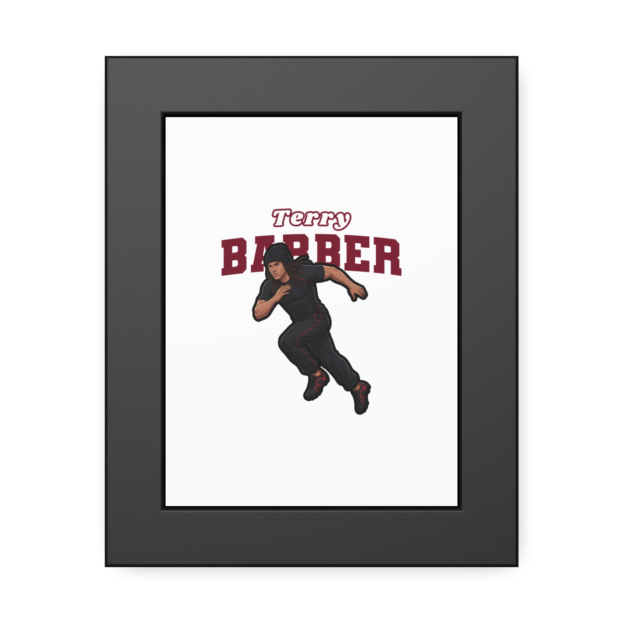 Framed Poster — character_name_arch in Black