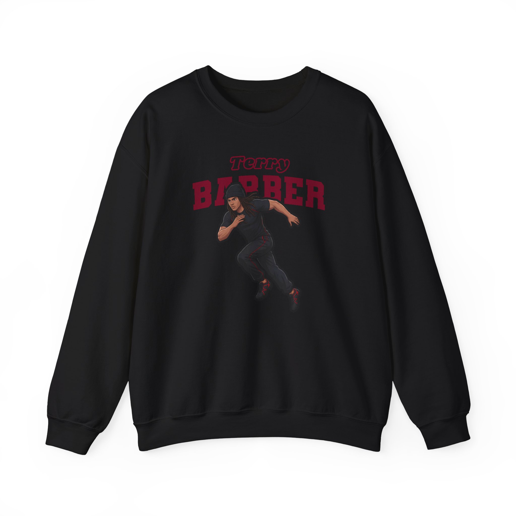 Crewneck Sweatshirt — character_name_arch in Black
