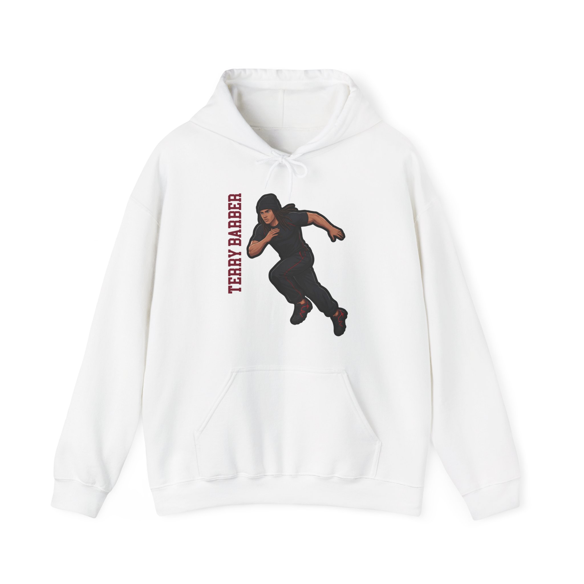 Hoodie — character_name_vertical in White