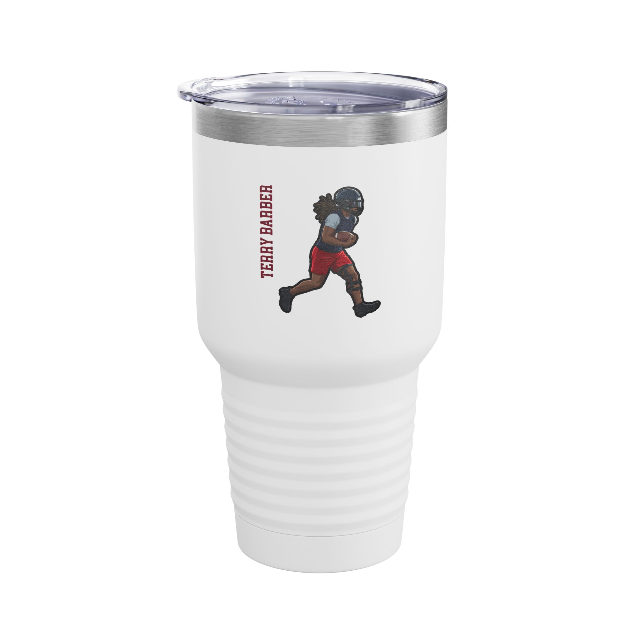 30oz Tumbler — character_name_vertical in White