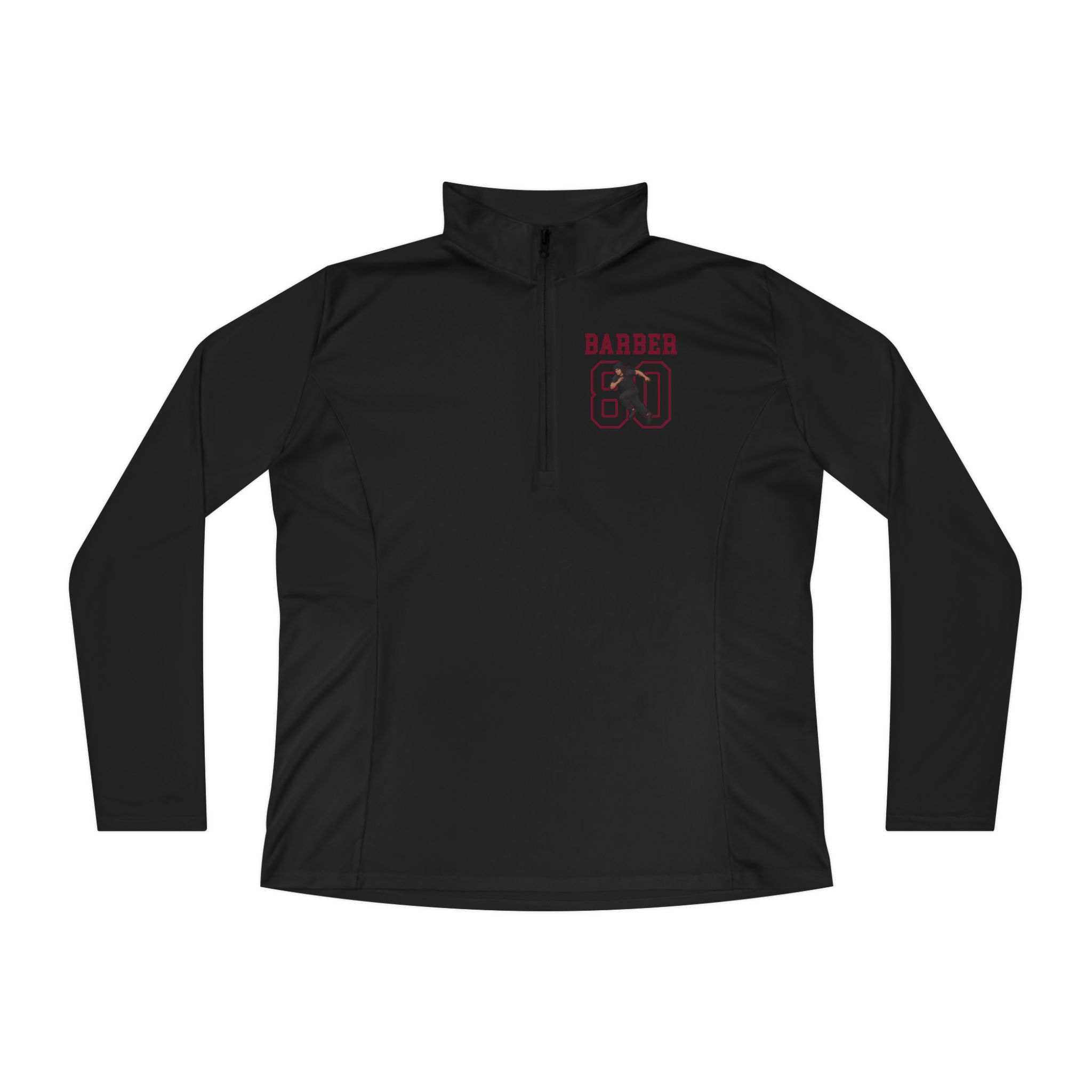 Women's Q-Zip Pullover — character_shirsey in Black