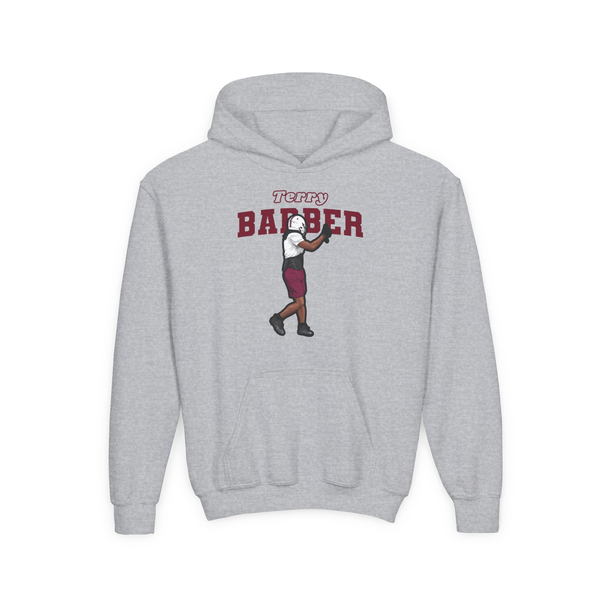 Youth Hoodie — character_name_arch in Grey