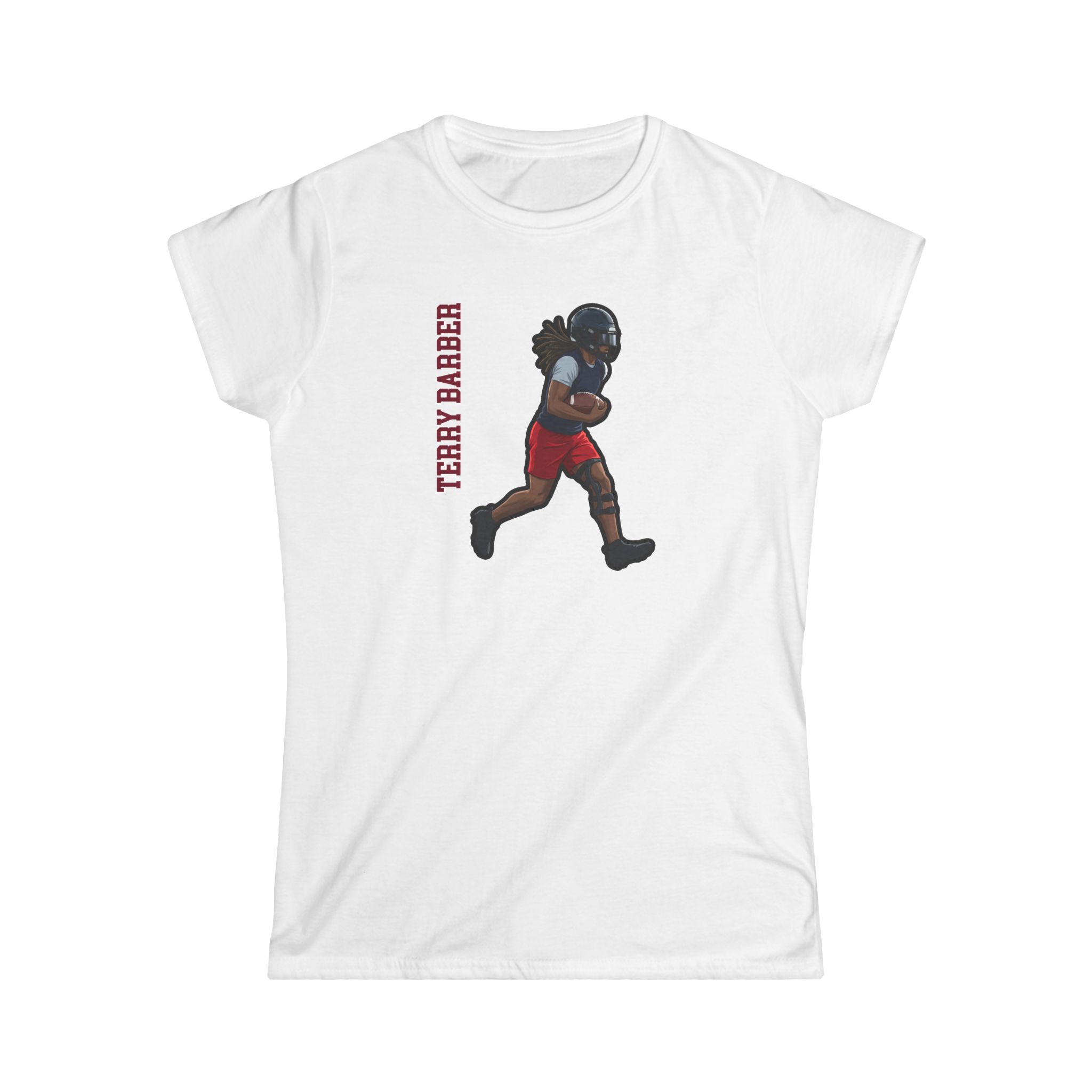 Women's Softstyle Tee — character_name_vertical in White