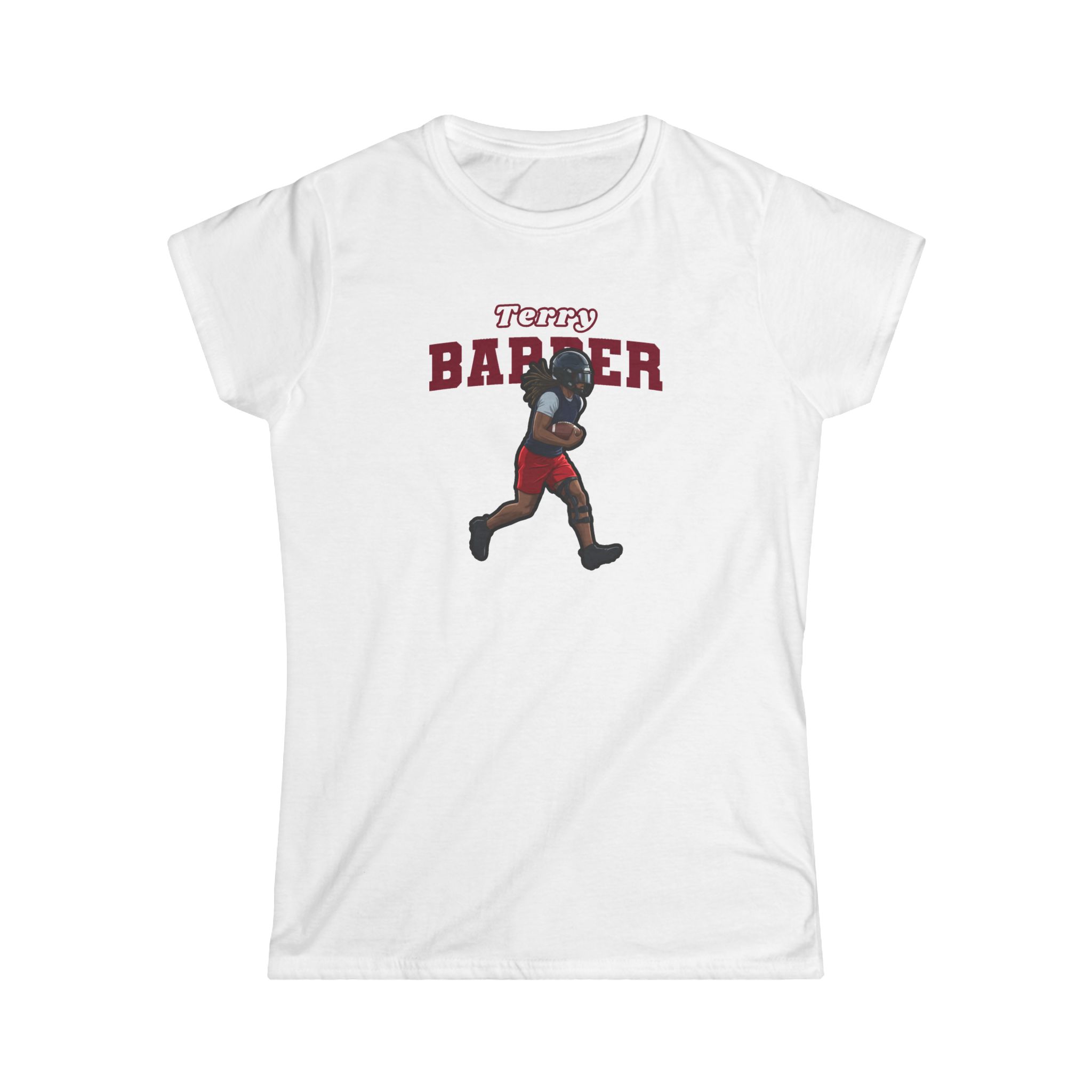 Women's Softstyle Tee — character_name_arch in White