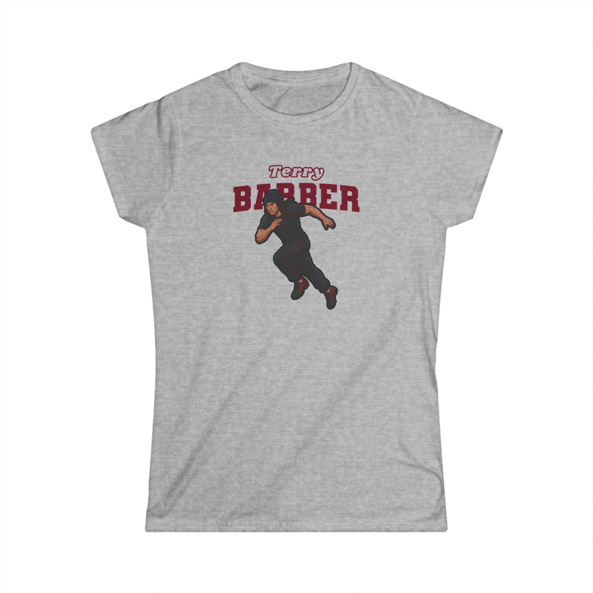 Women's Softstyle Tee — character_name_arch in Grey