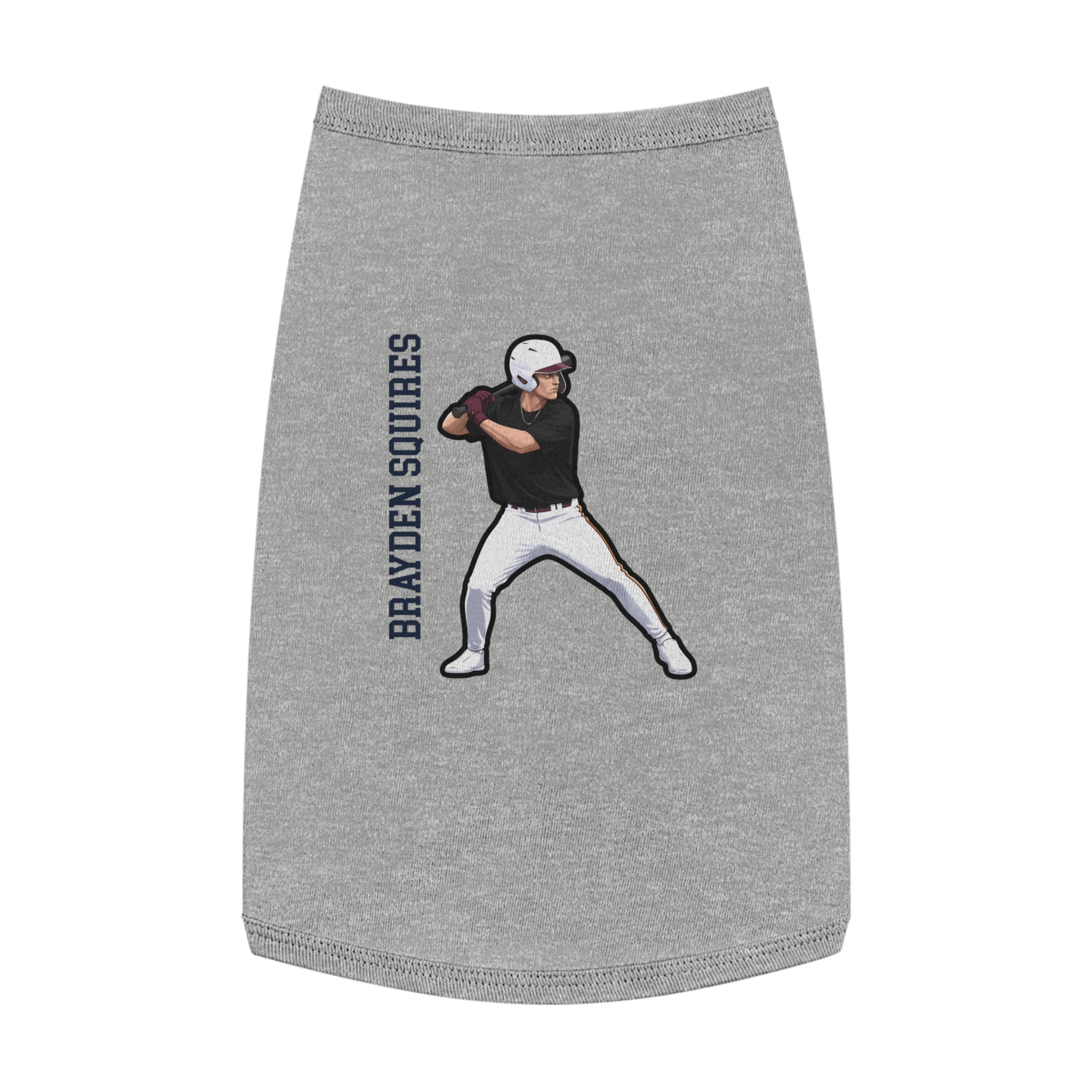 Pet Tank Top — character_name_vertical in White