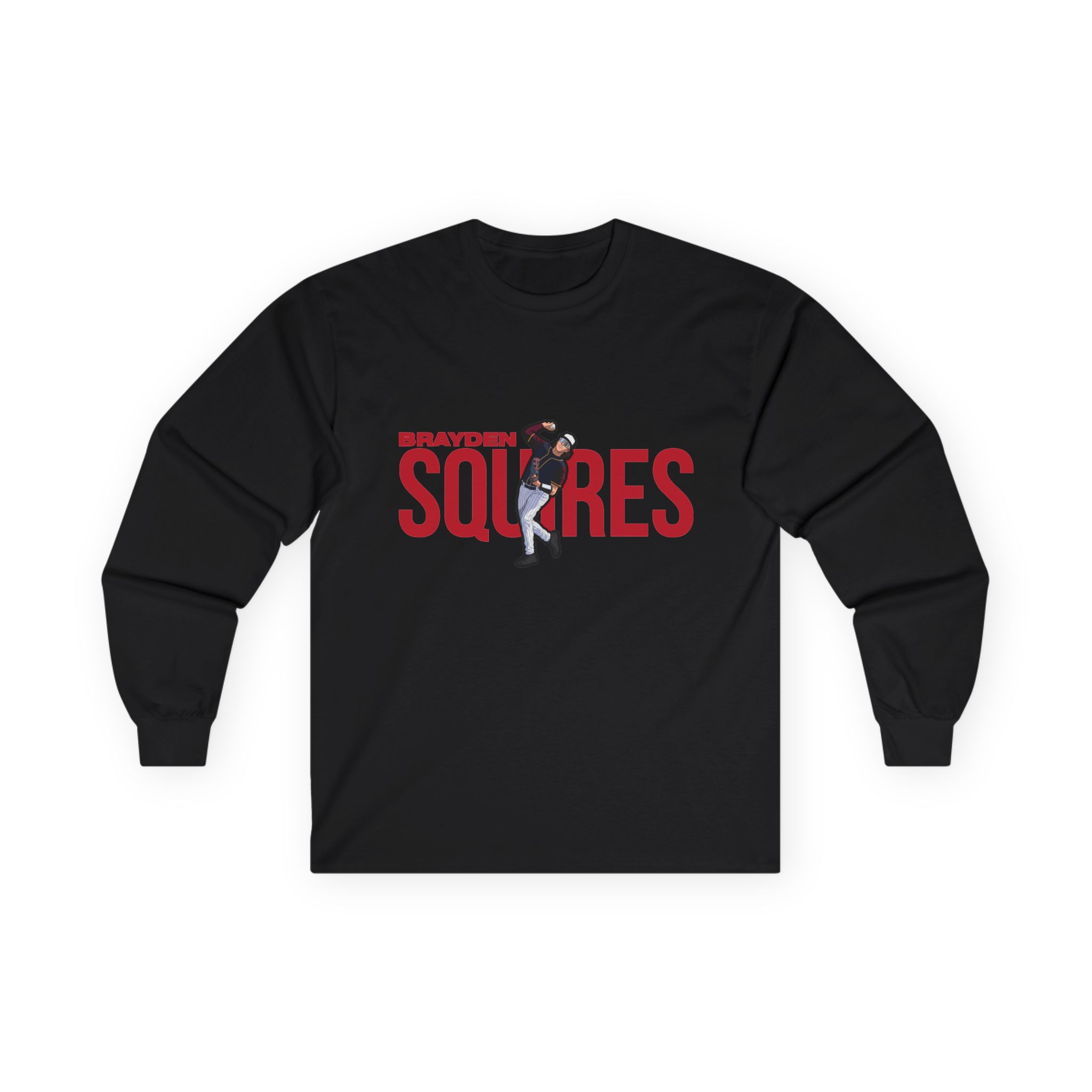 Long Sleeve Tee — character_player_name in Black