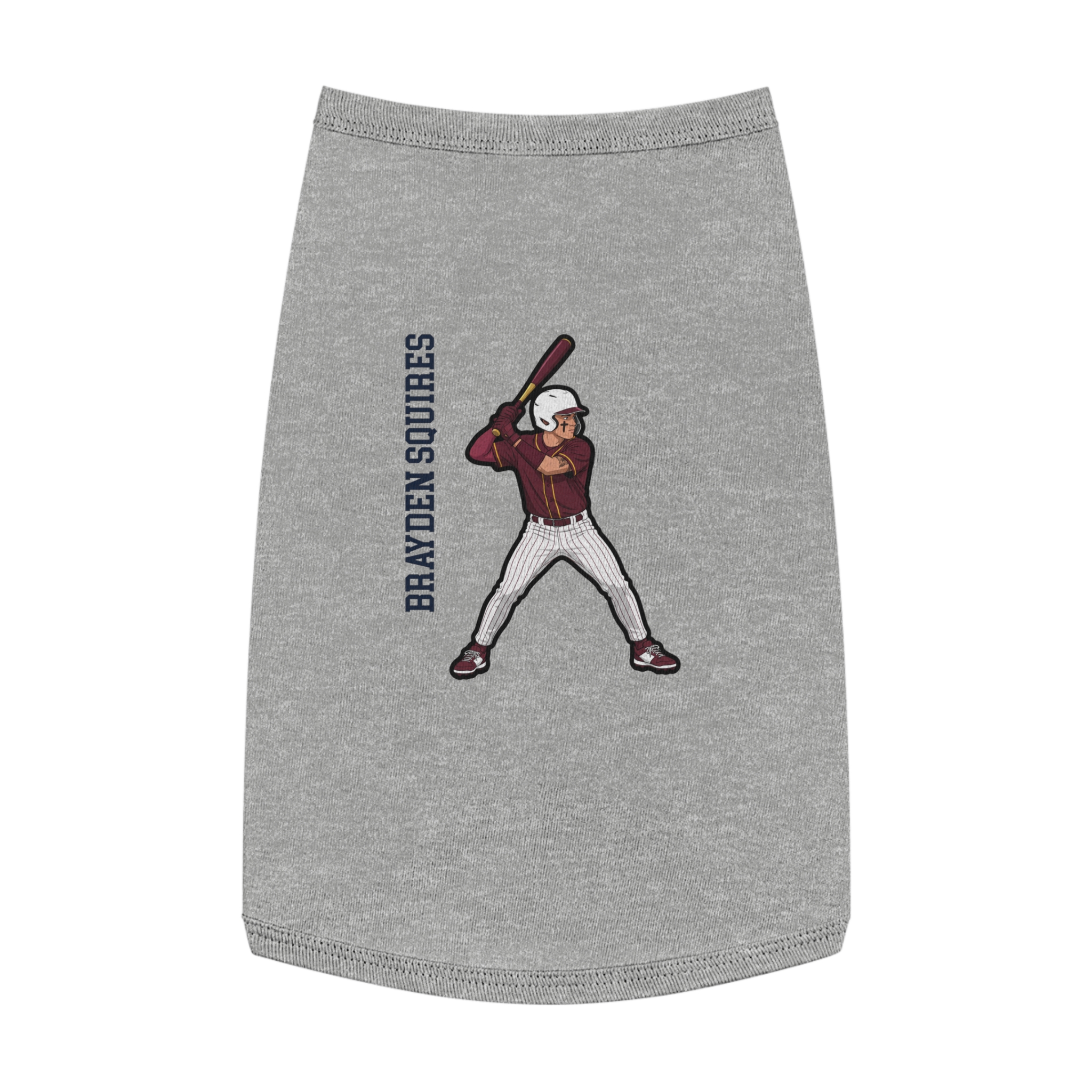 Pet Tank Top — character_name_vertical in White