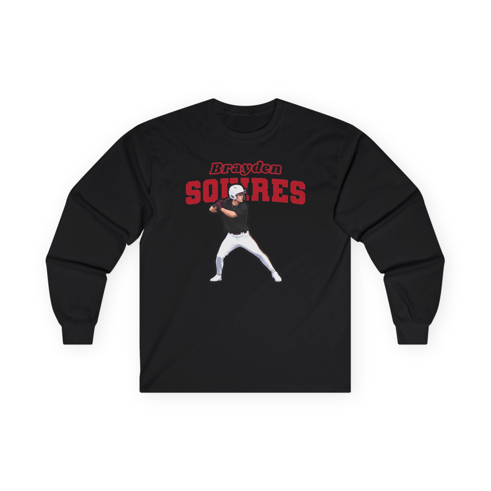 Long Sleeve Tee — character_name_arch in Black