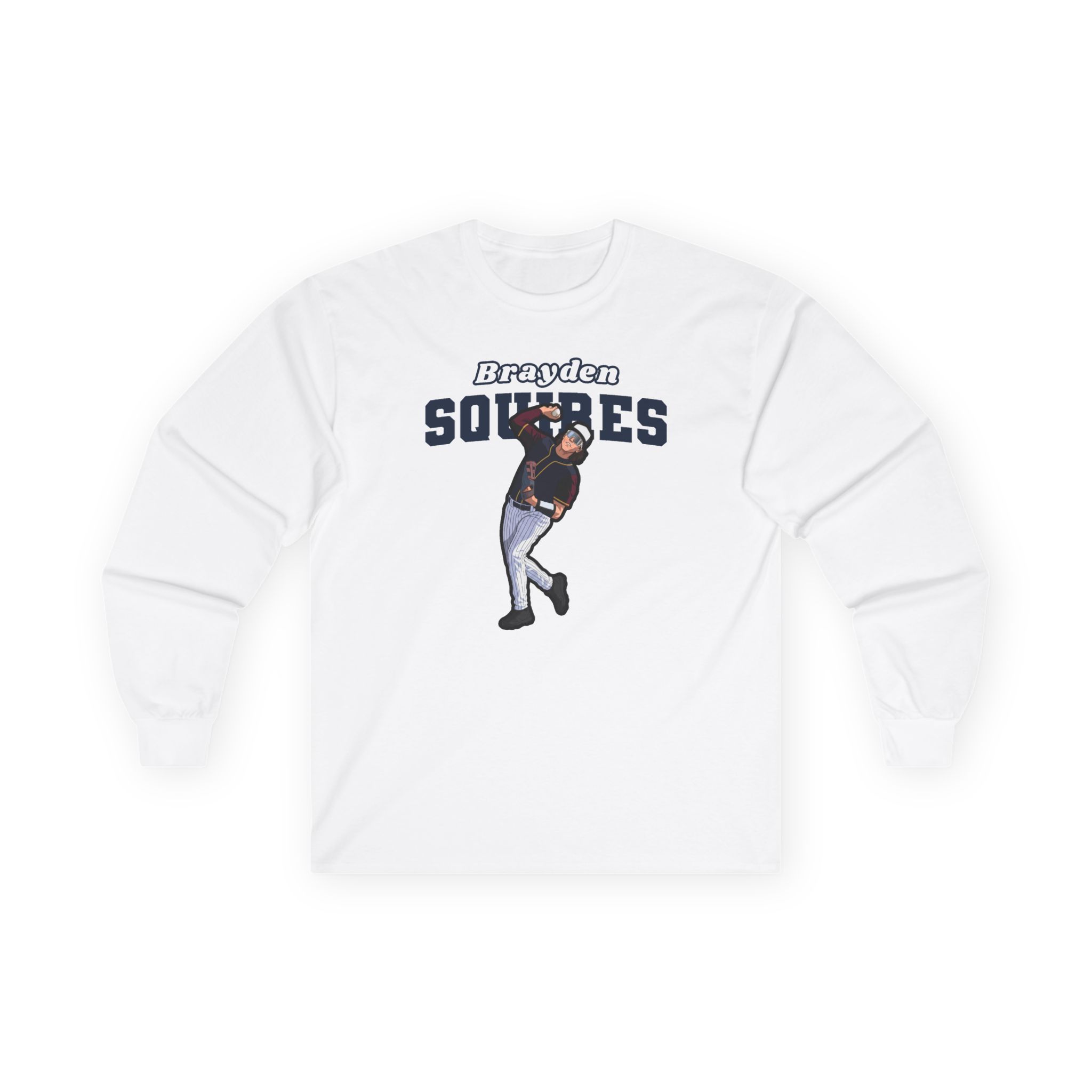 Long Sleeve Tee — character_name_arch in White