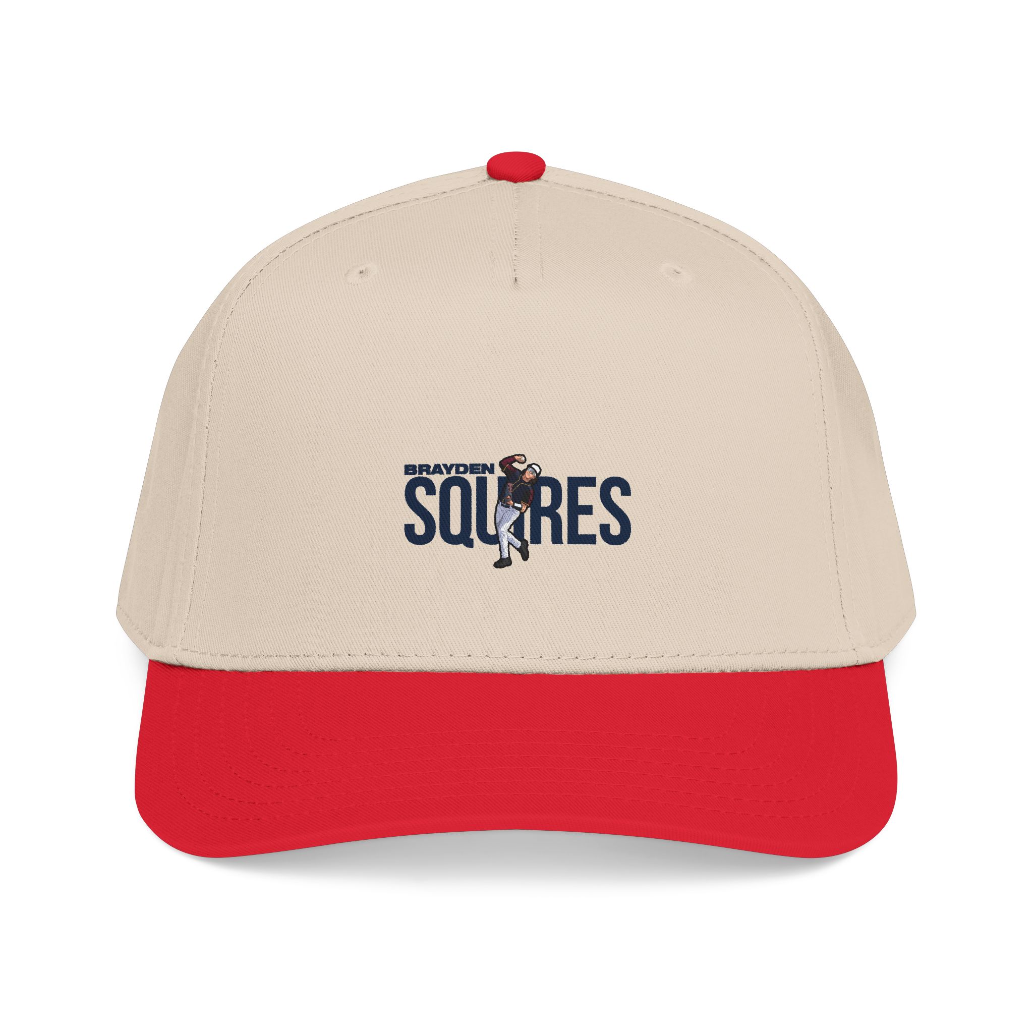 Baseball Cap — character_player_name in Red / Natural
