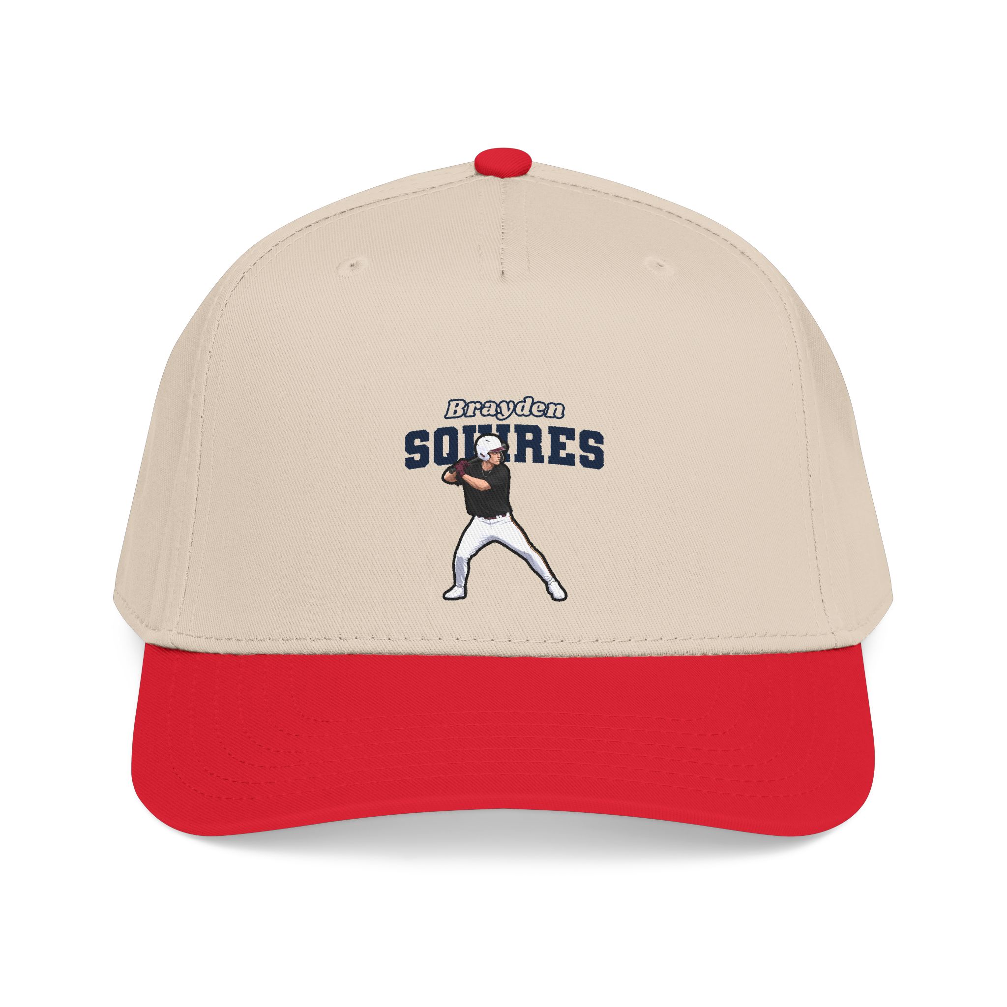 Baseball Cap — character_name_arch in Red / Natural