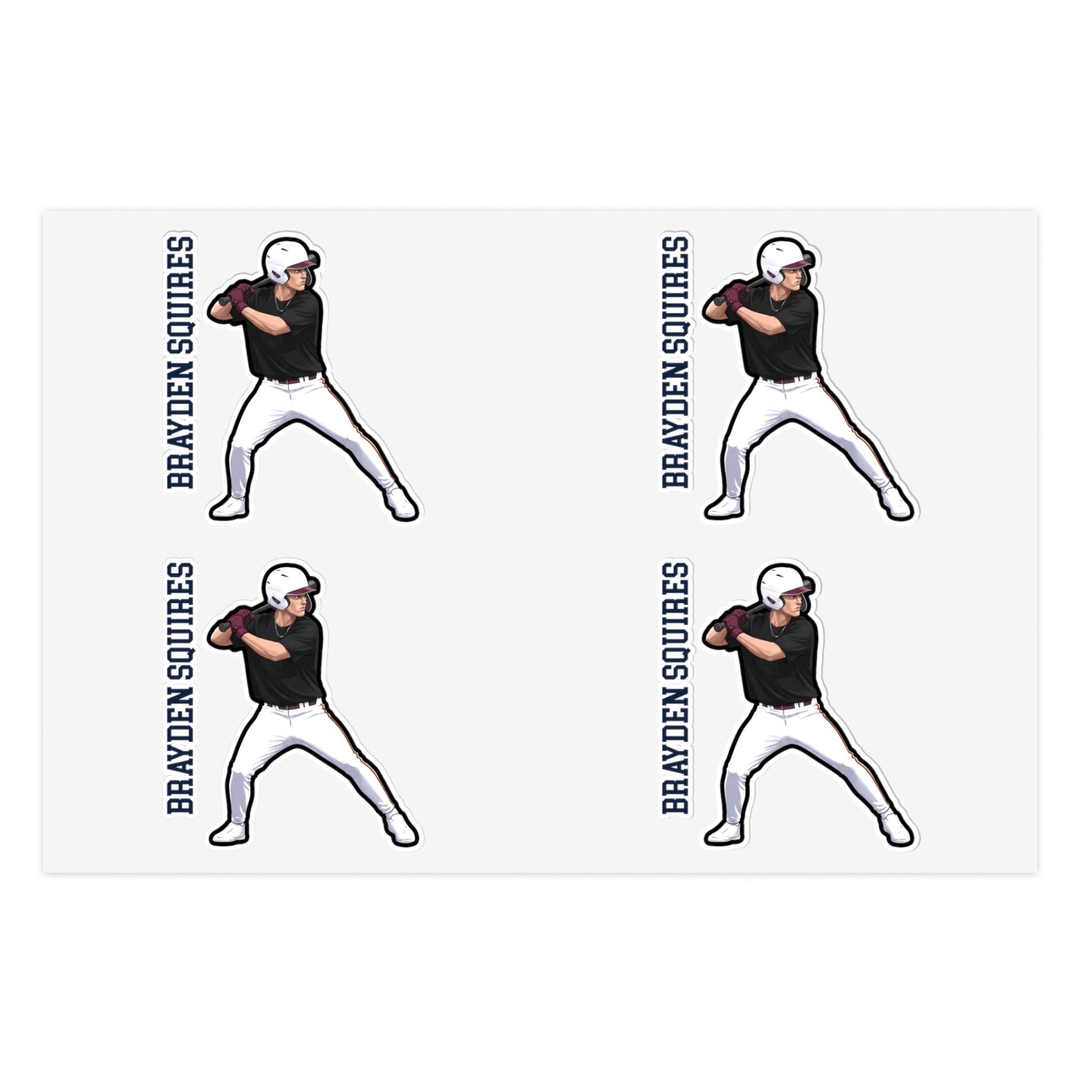 Sticker Sheet — character_name_vertical in Classic