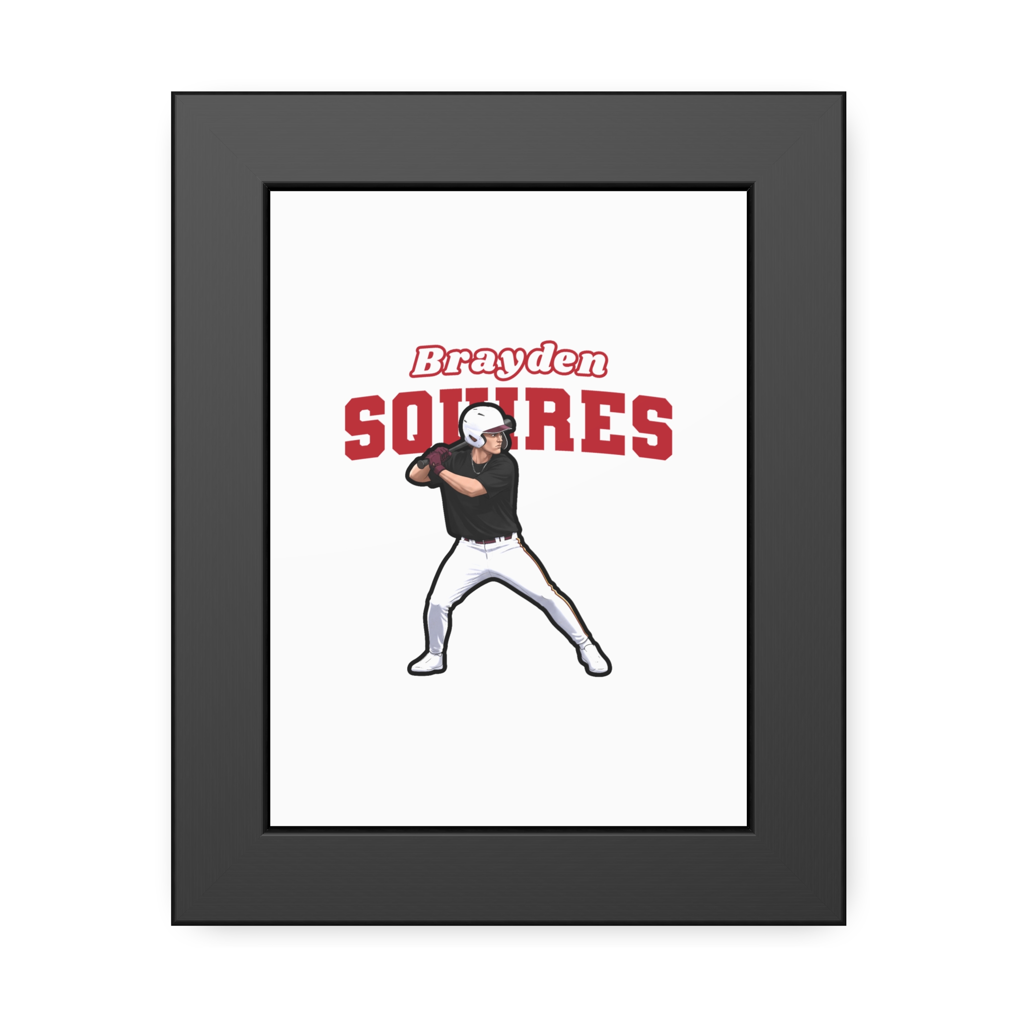 Framed Poster — character_name_arch in Black