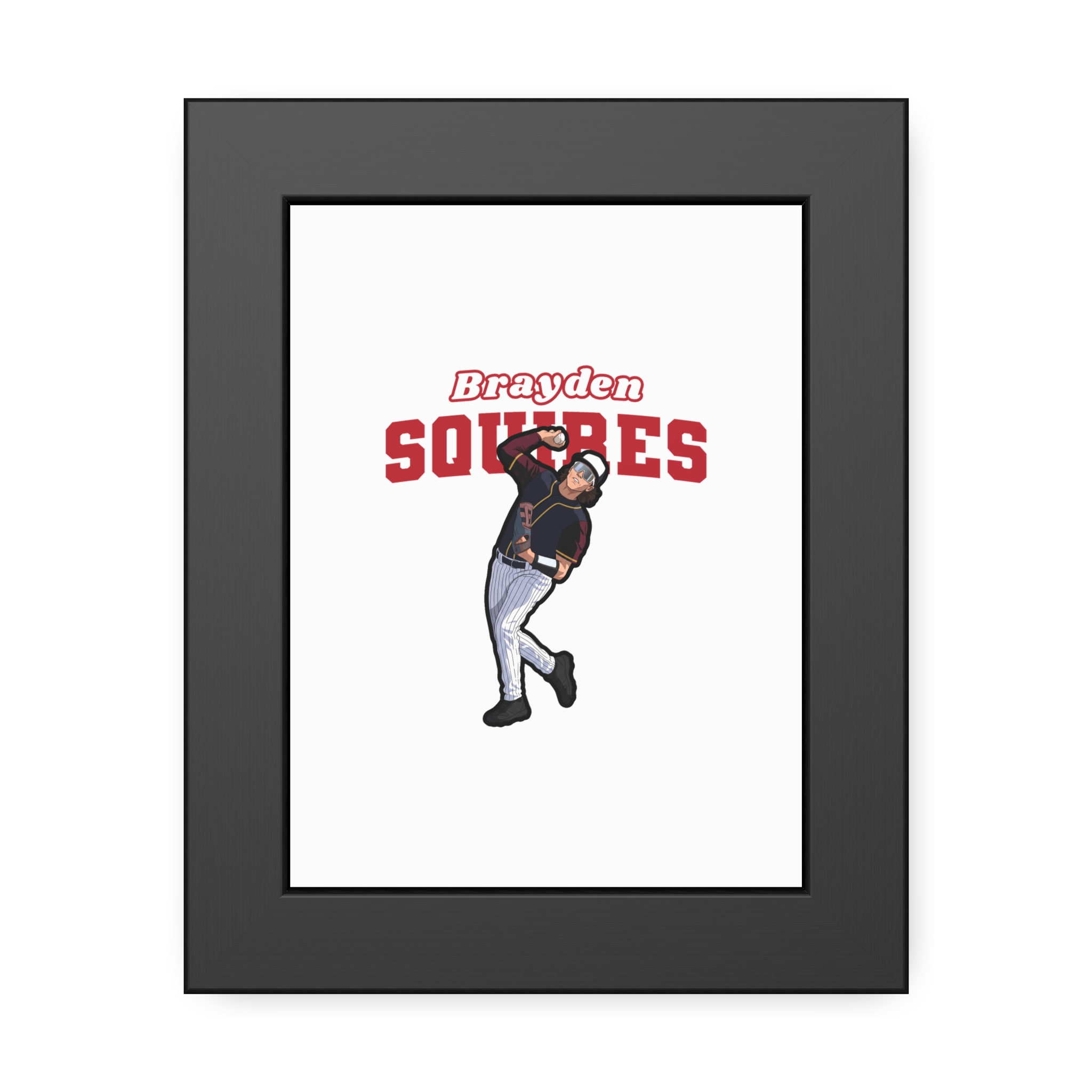Framed Poster — character_name_arch in Black