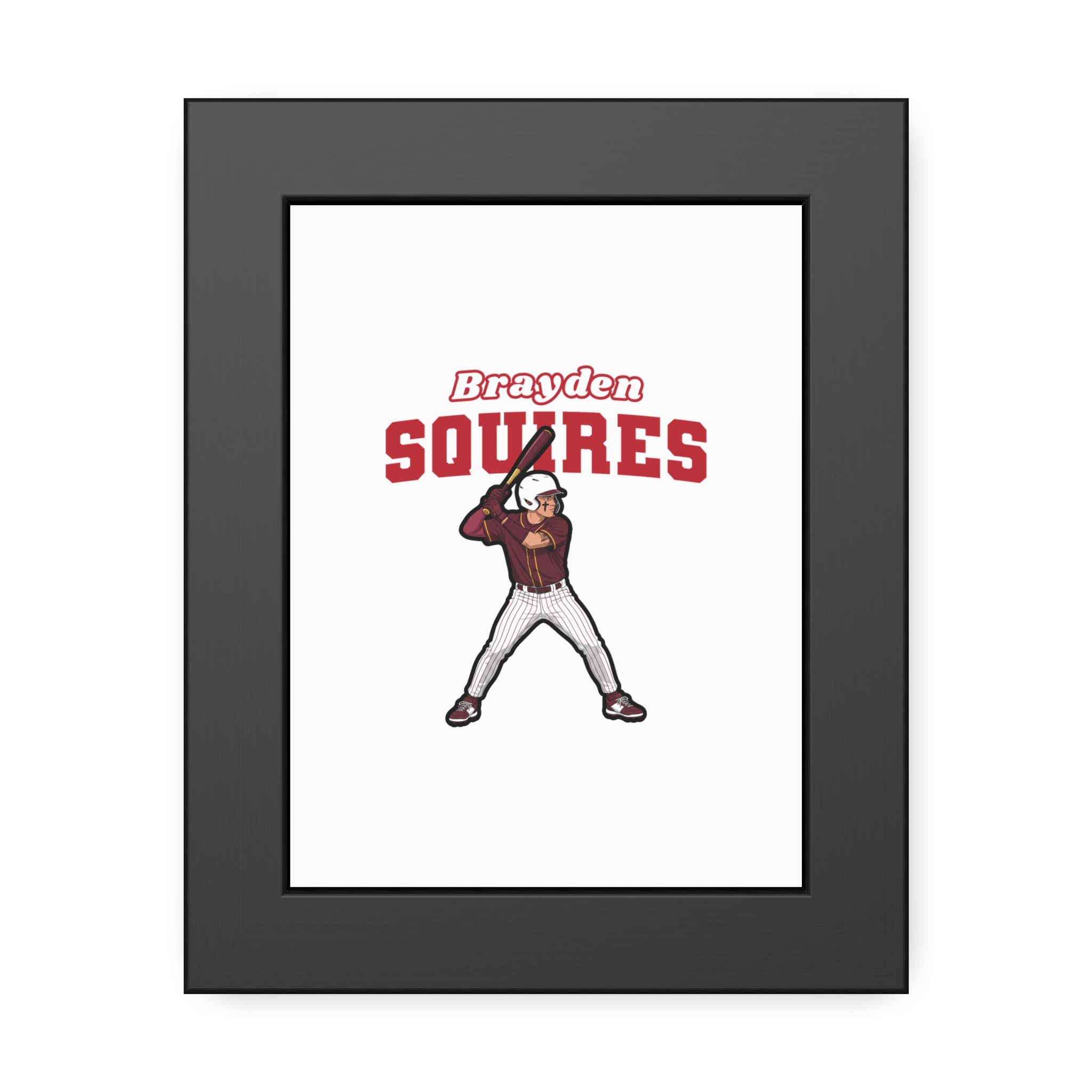 Framed Poster — character_name_arch in Black
