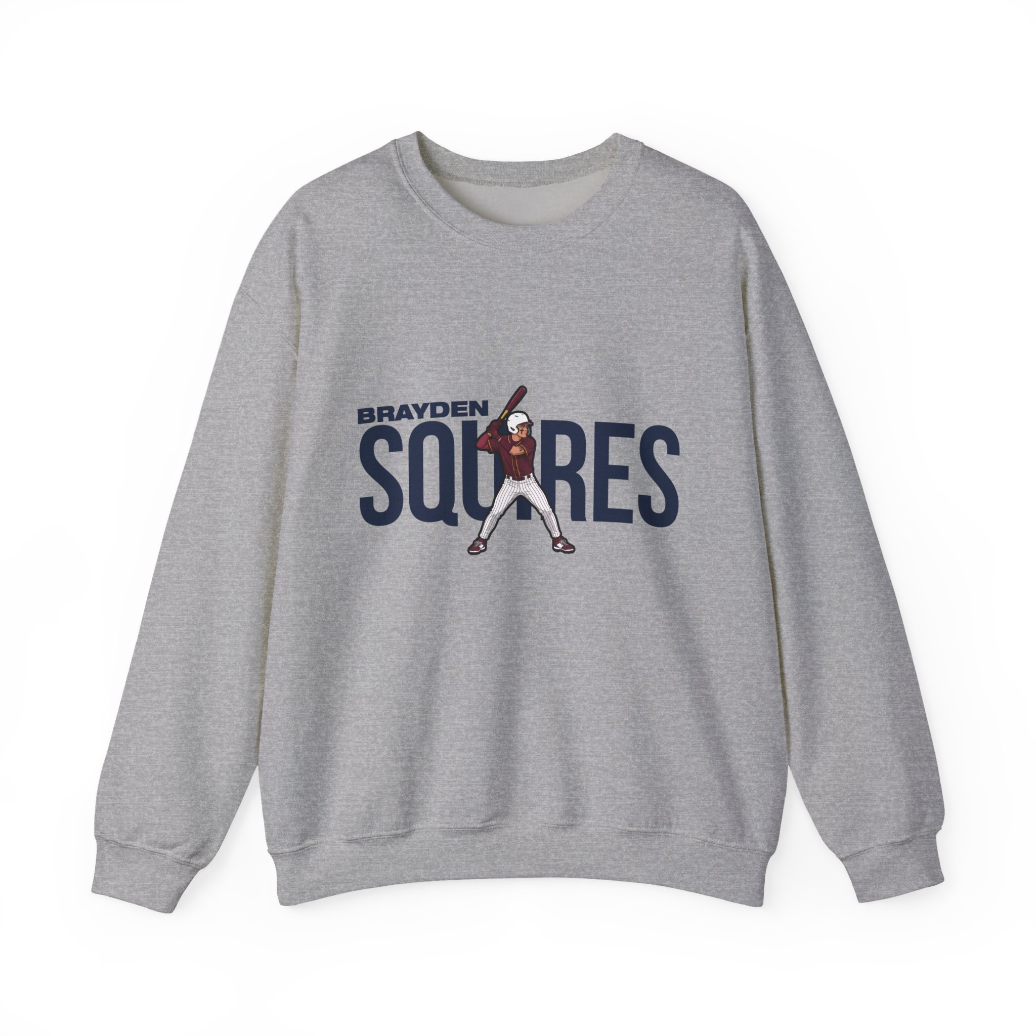 Crewneck Sweatshirt — character_player_name in Grey