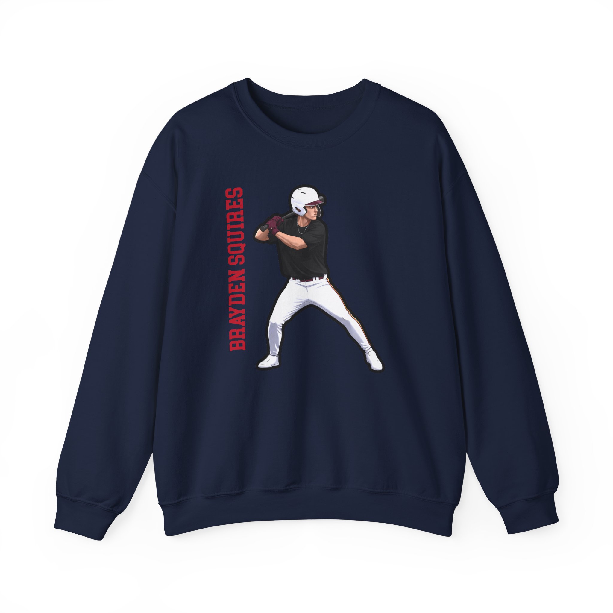 Crewneck Sweatshirt — character_name_vertical in Navy
