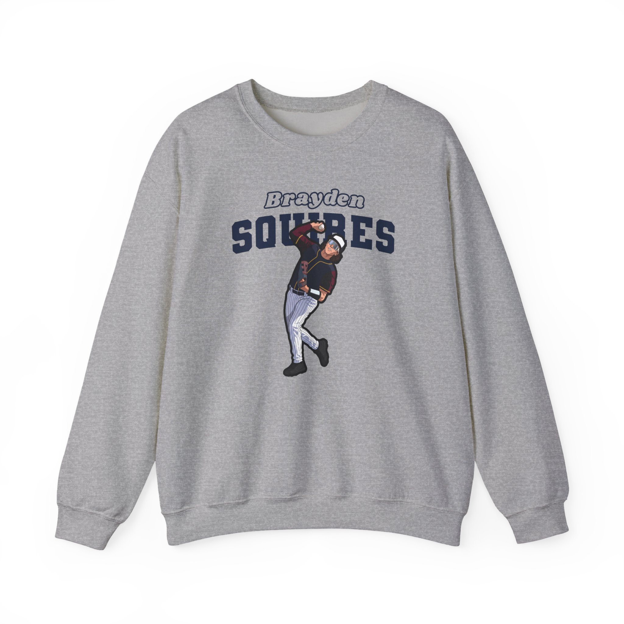 Crewneck Sweatshirt — character_name_arch in Grey