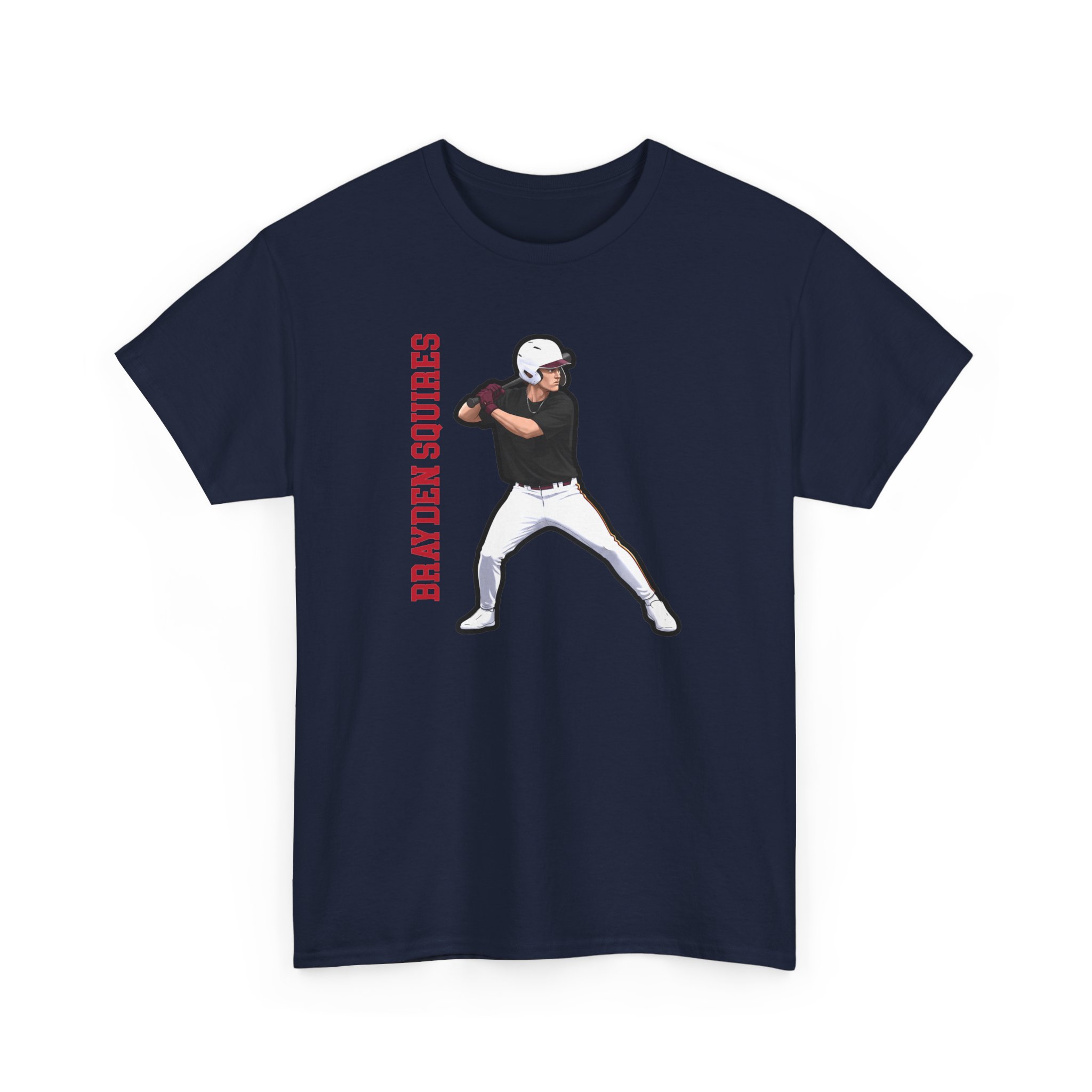 Tee — character_name_vertical in Navy