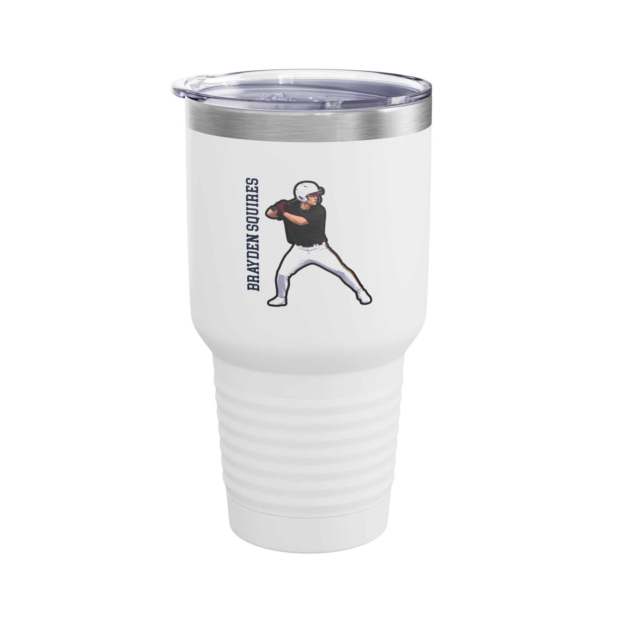 30oz Tumbler — character_name_vertical in White