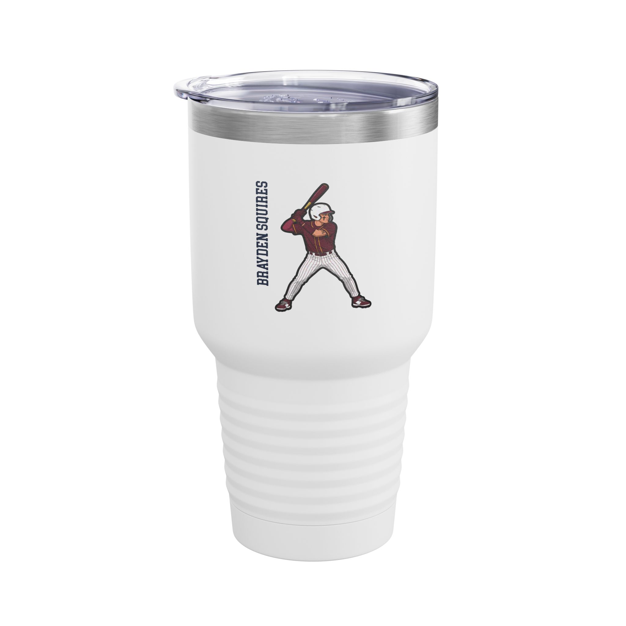 30oz Tumbler — character_name_vertical in White