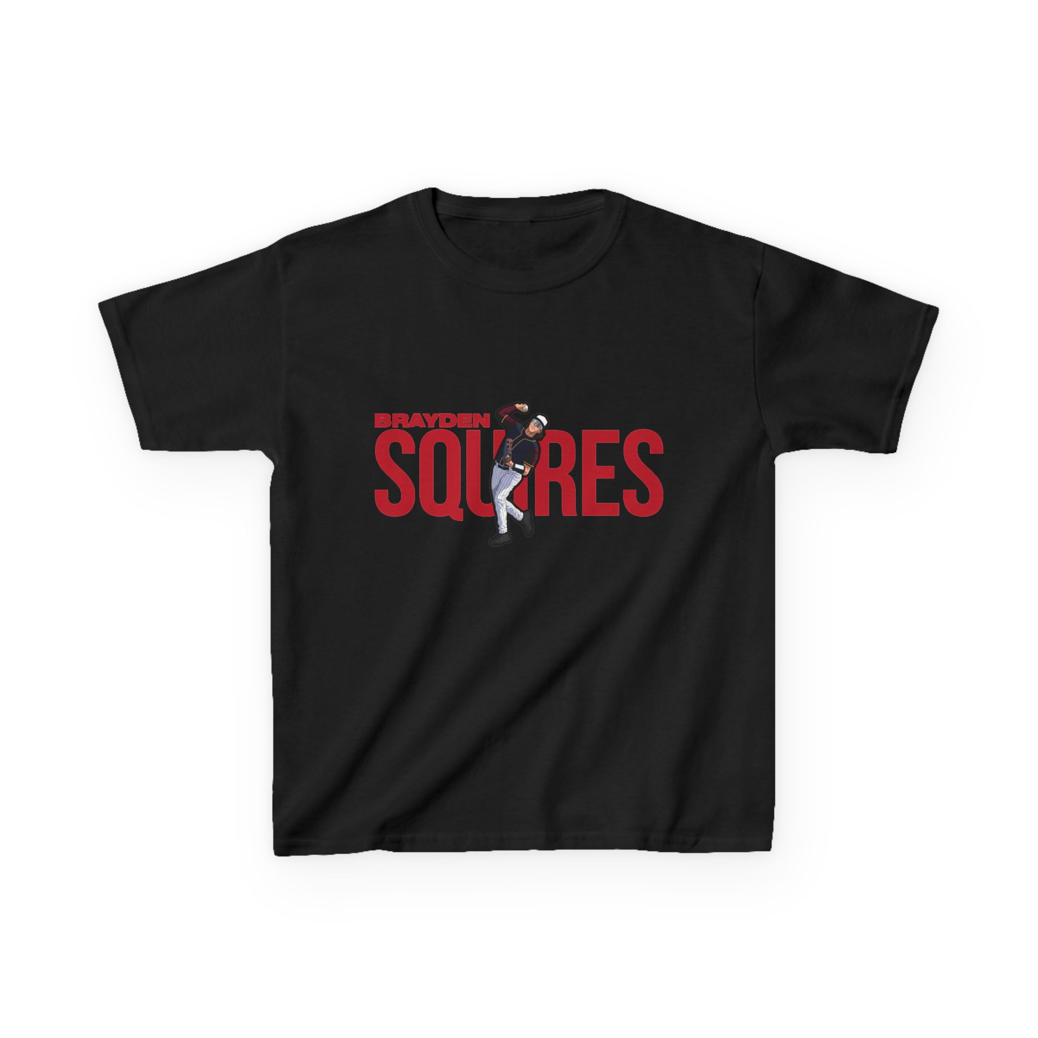 Youth Tee — character_player_name in Black