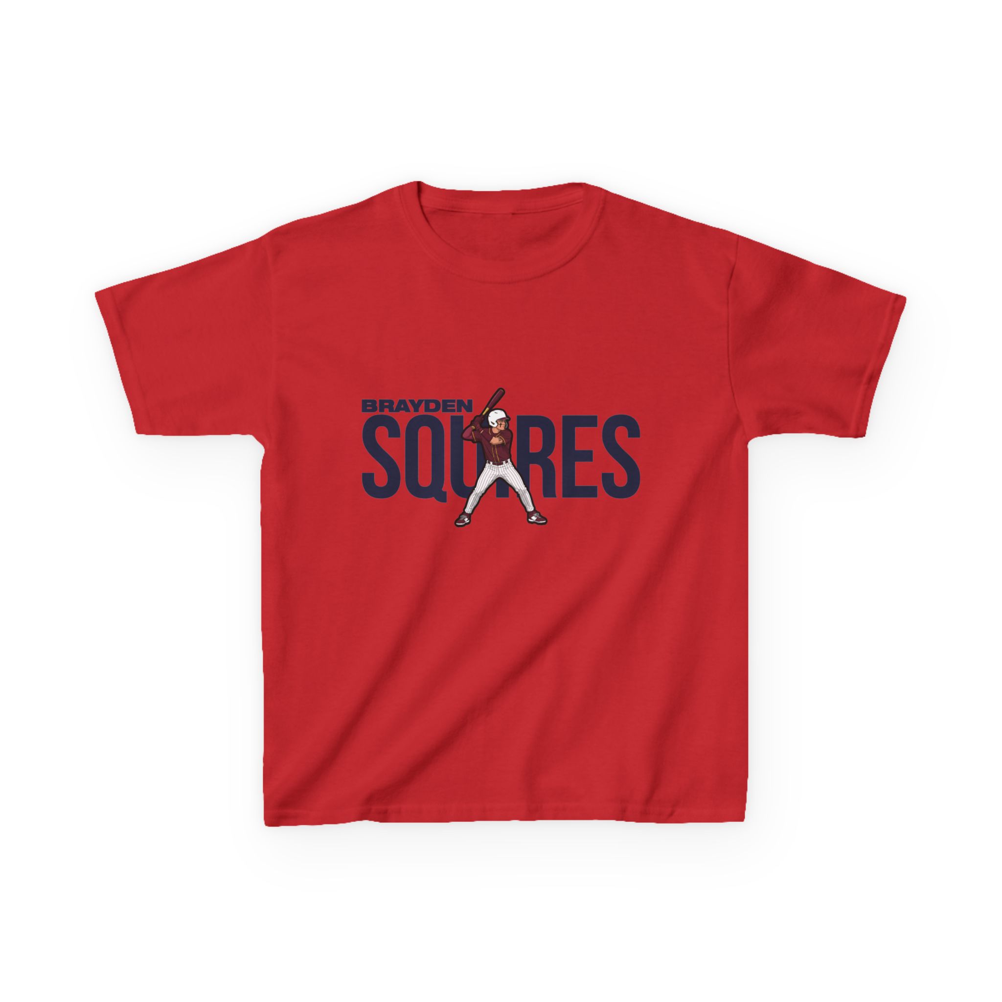 Youth Tee — character_player_name in Red