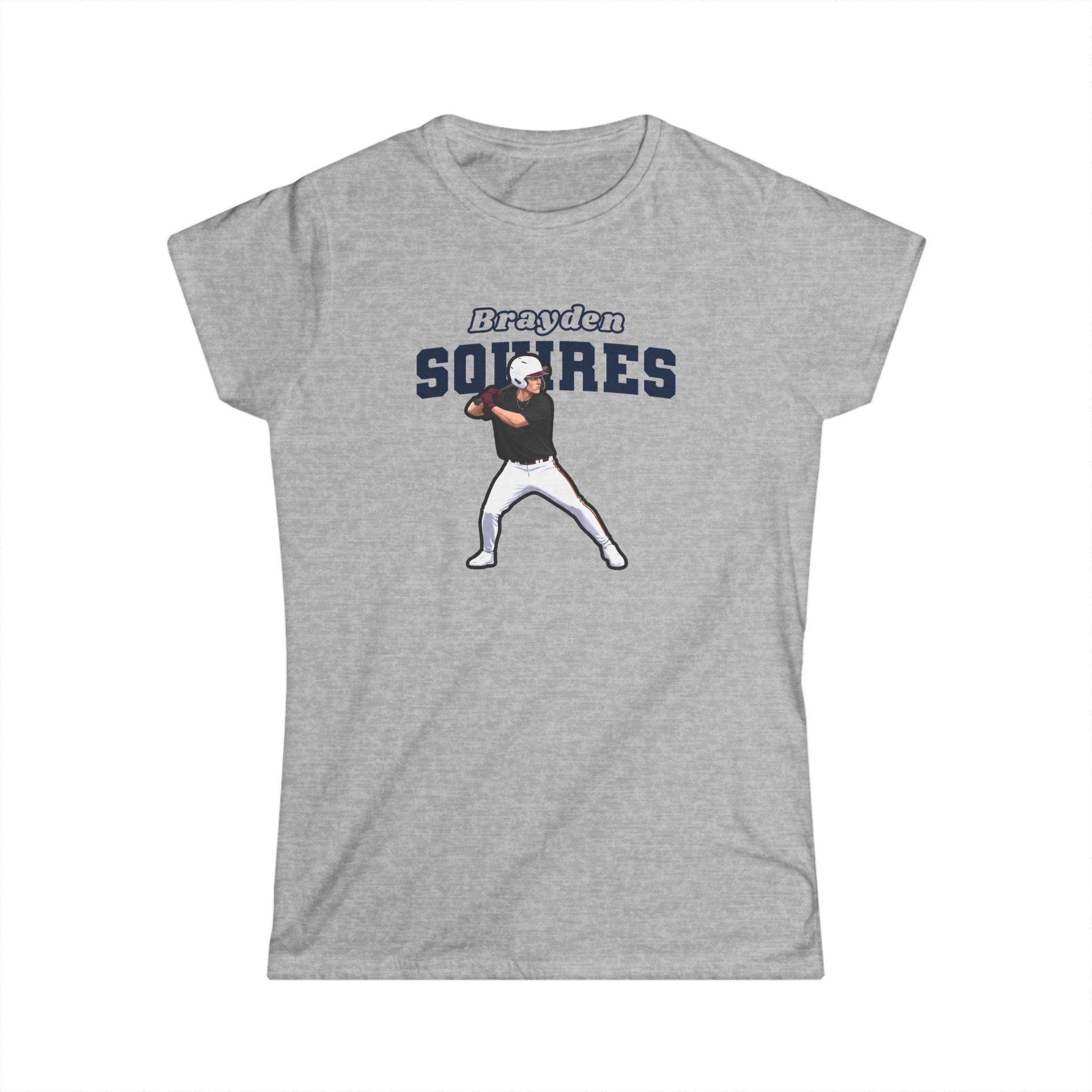 Women's Softstyle Tee — character_name_arch in Grey