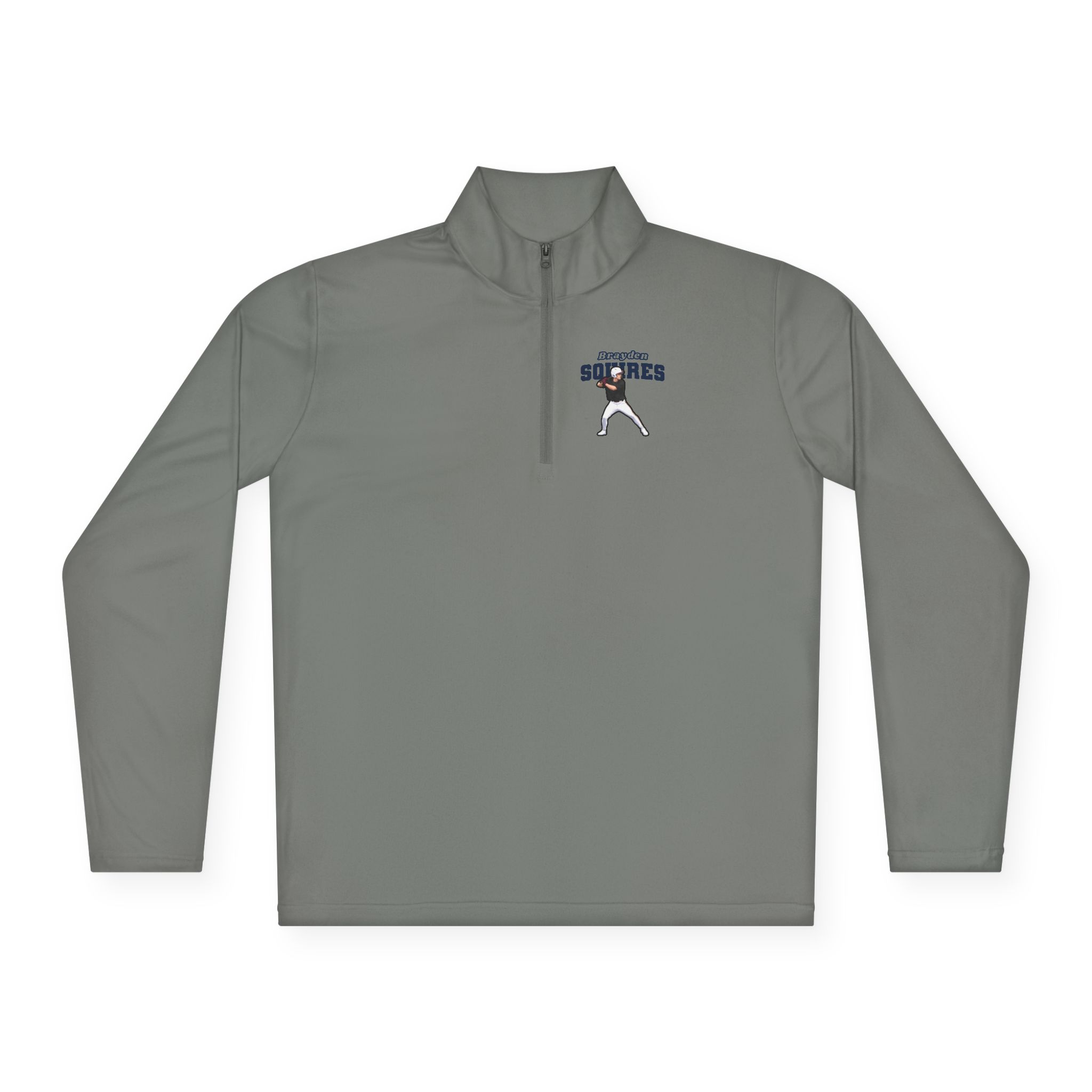 Q-Zip Pullover — character_name_arch in Grey