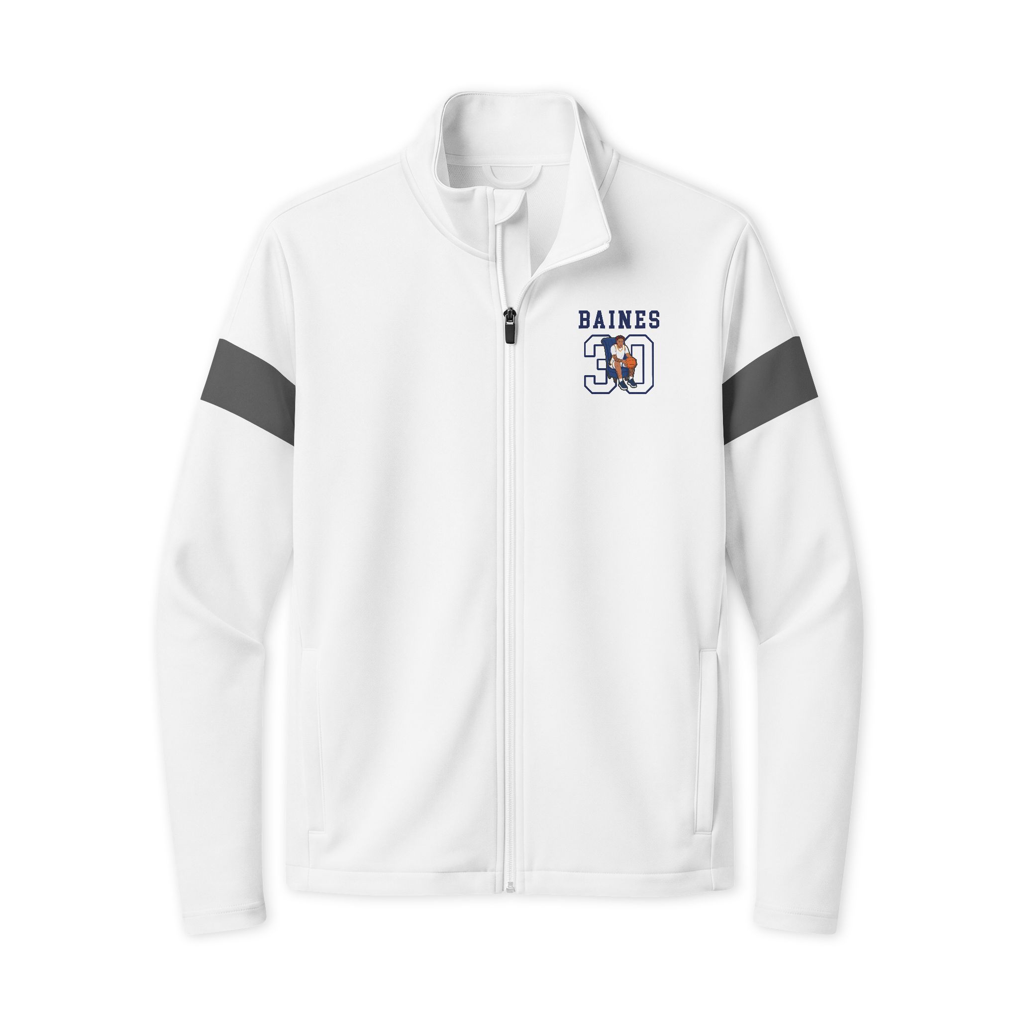 Travel Full-Zip Jacket — character_shirsey in White/ Iron Grey