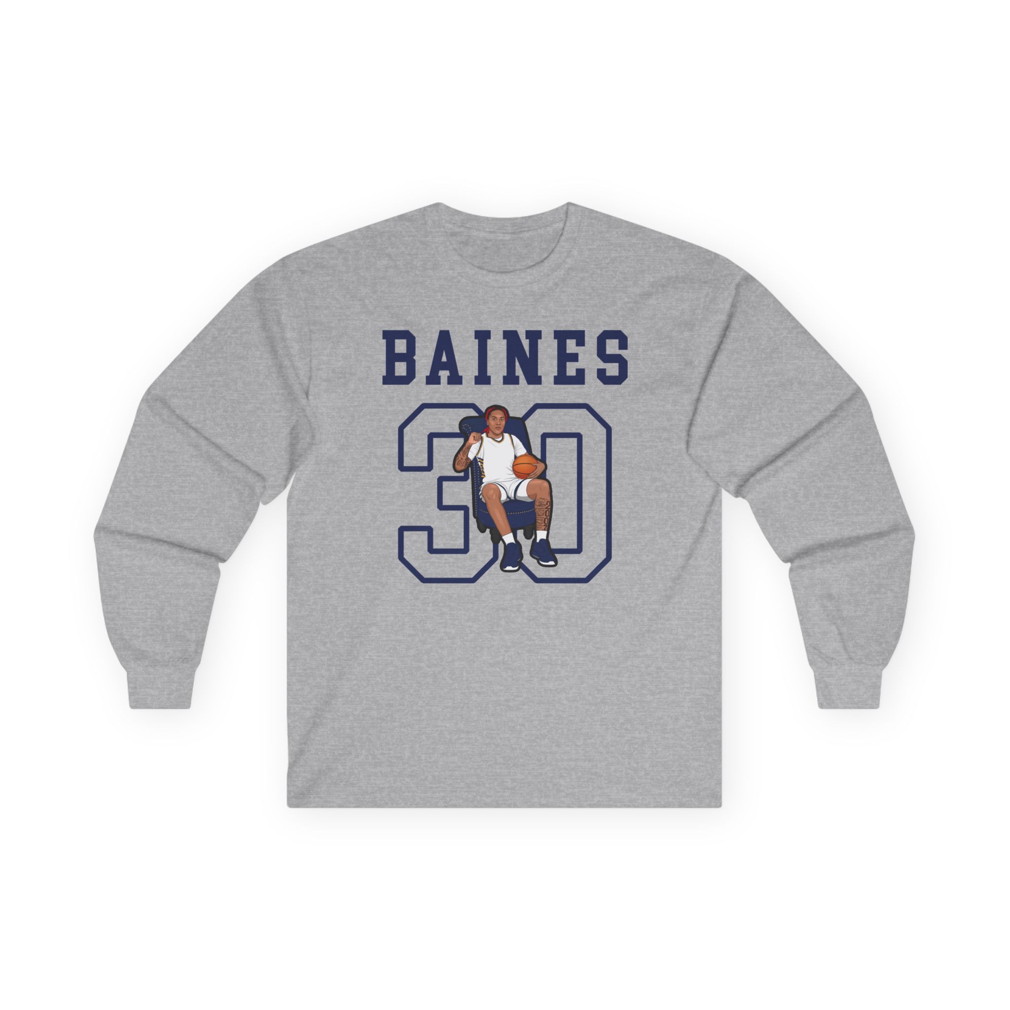 Long Sleeve Tee — character_shirsey in Grey
