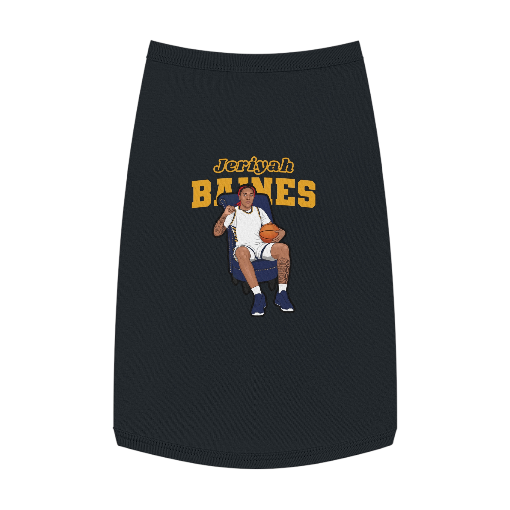 Pet Tank Top — character_name_arch in Black
