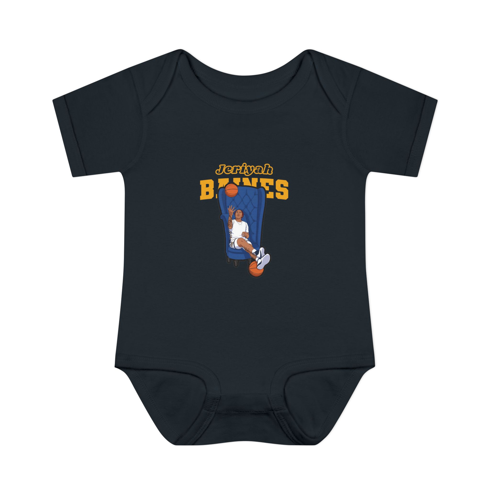 Baby Onesie — character_name_arch in Black
