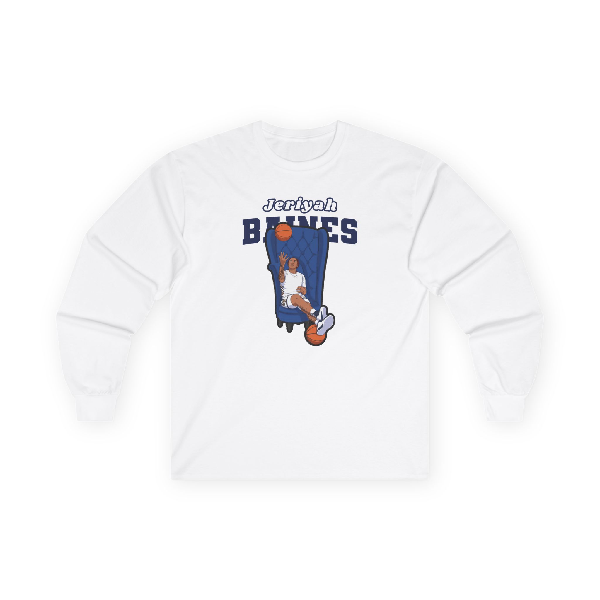Long Sleeve Tee — character_name_arch in White
