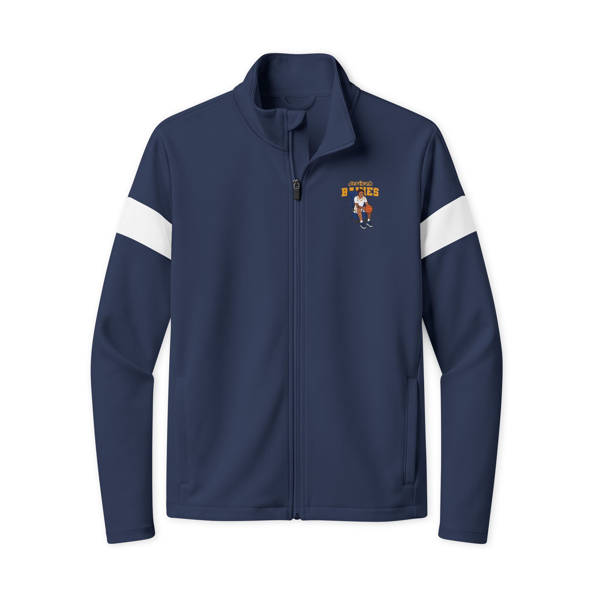 Travel Full-Zip Jacket — character_name_arch in True Navy/ White