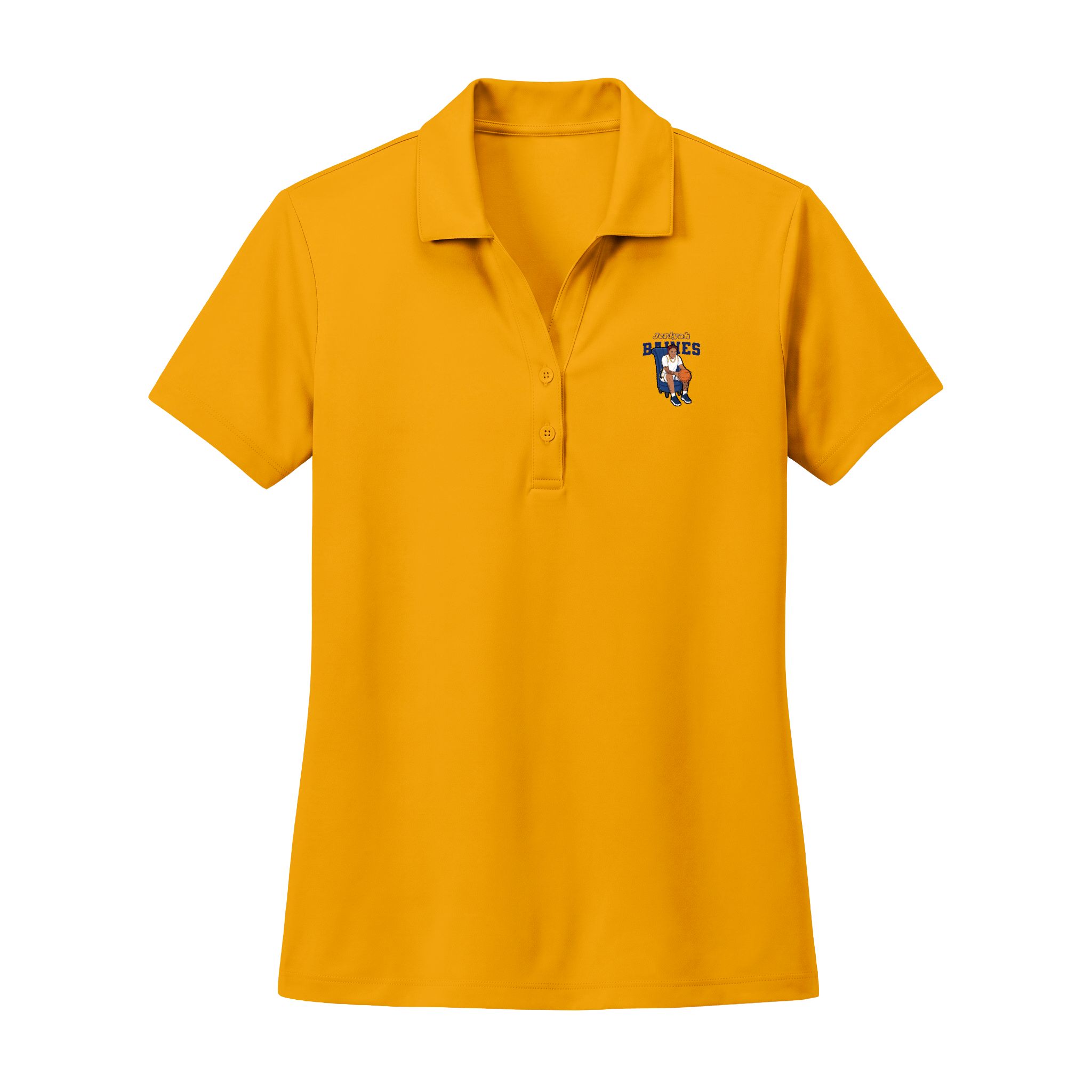 Women's Polo — character_name_arch in Gold
