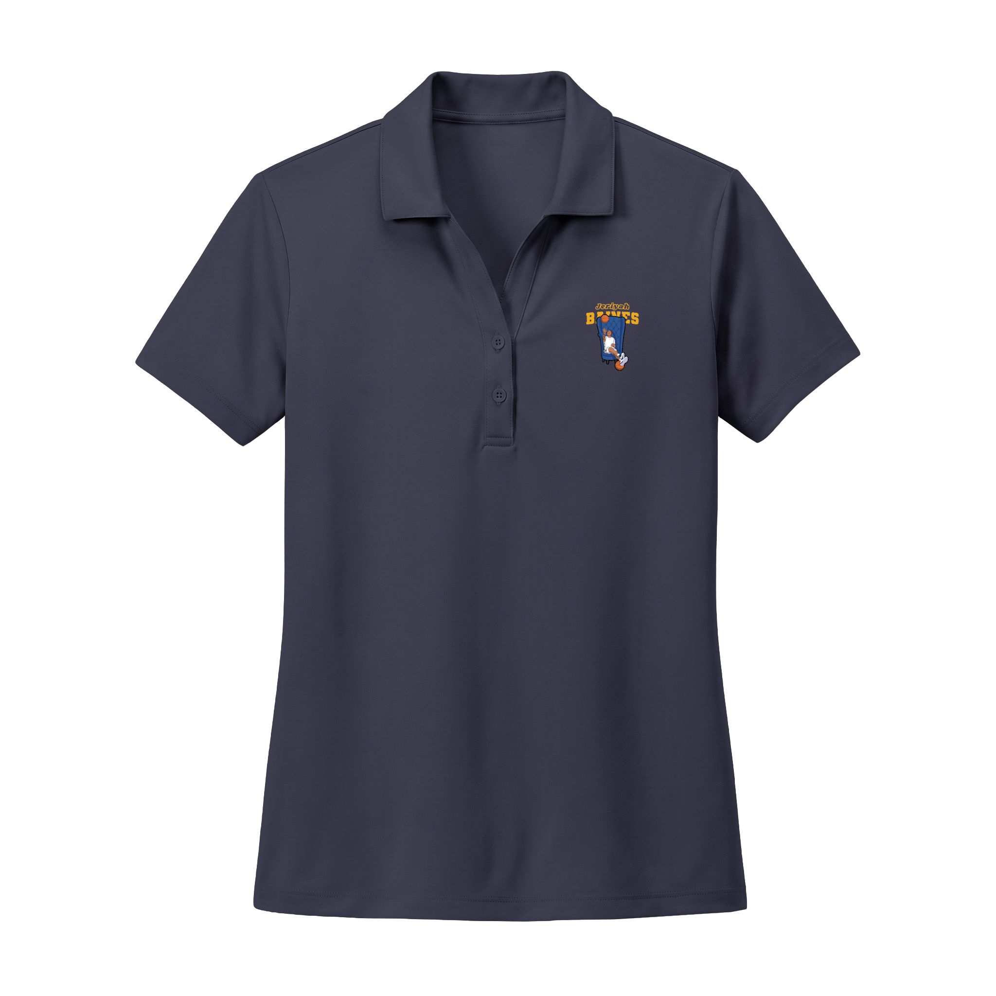 Women's Polo — character_name_arch in Navy
