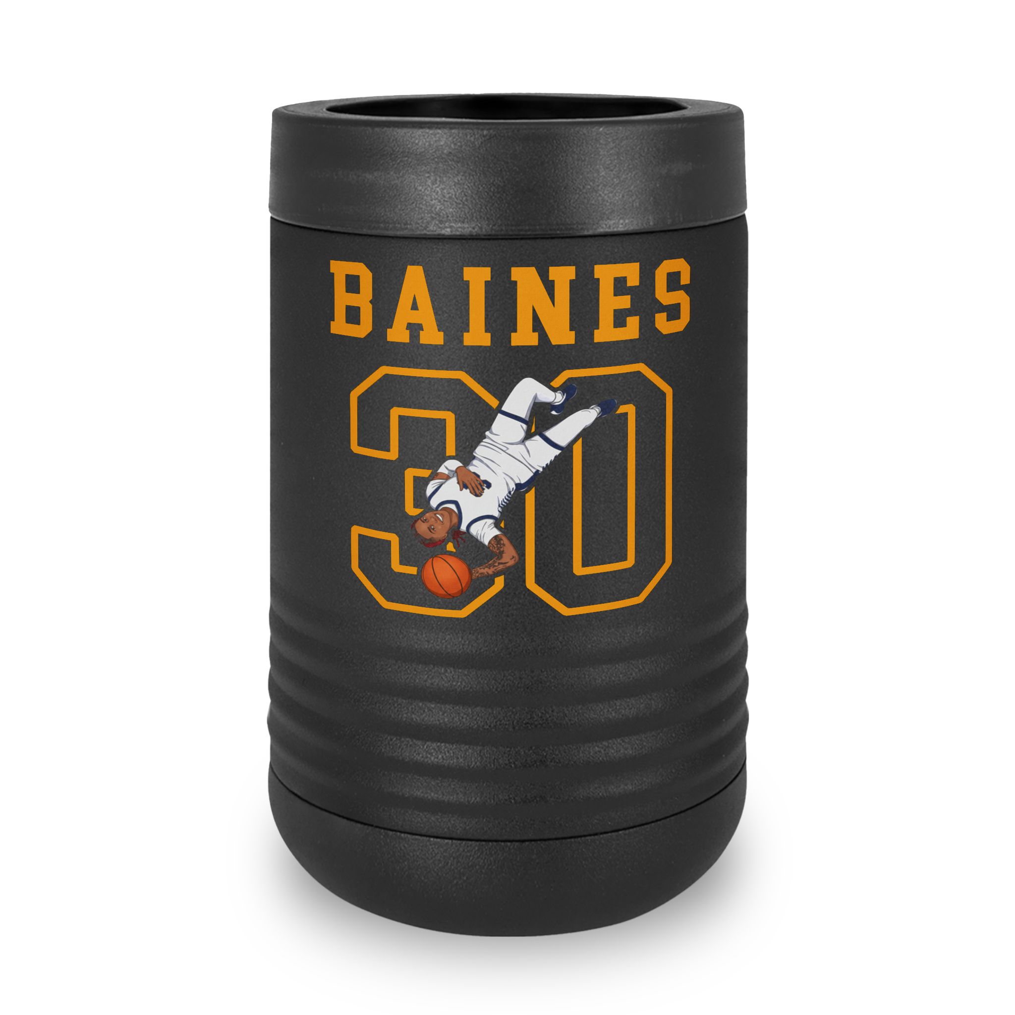 Stainless Can Cooler — character_shirsey in Black