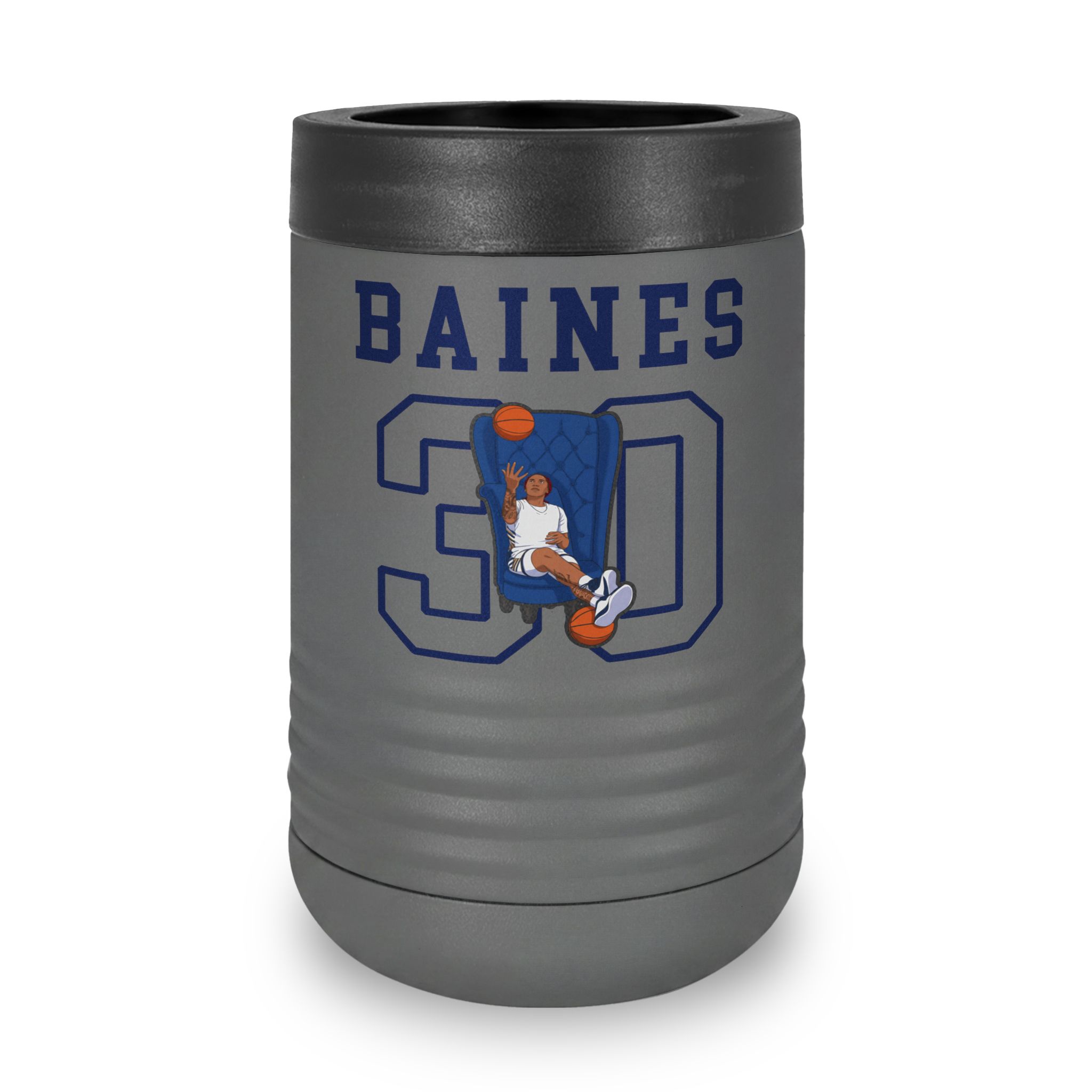 Stainless Can Cooler — character_shirsey in Grey