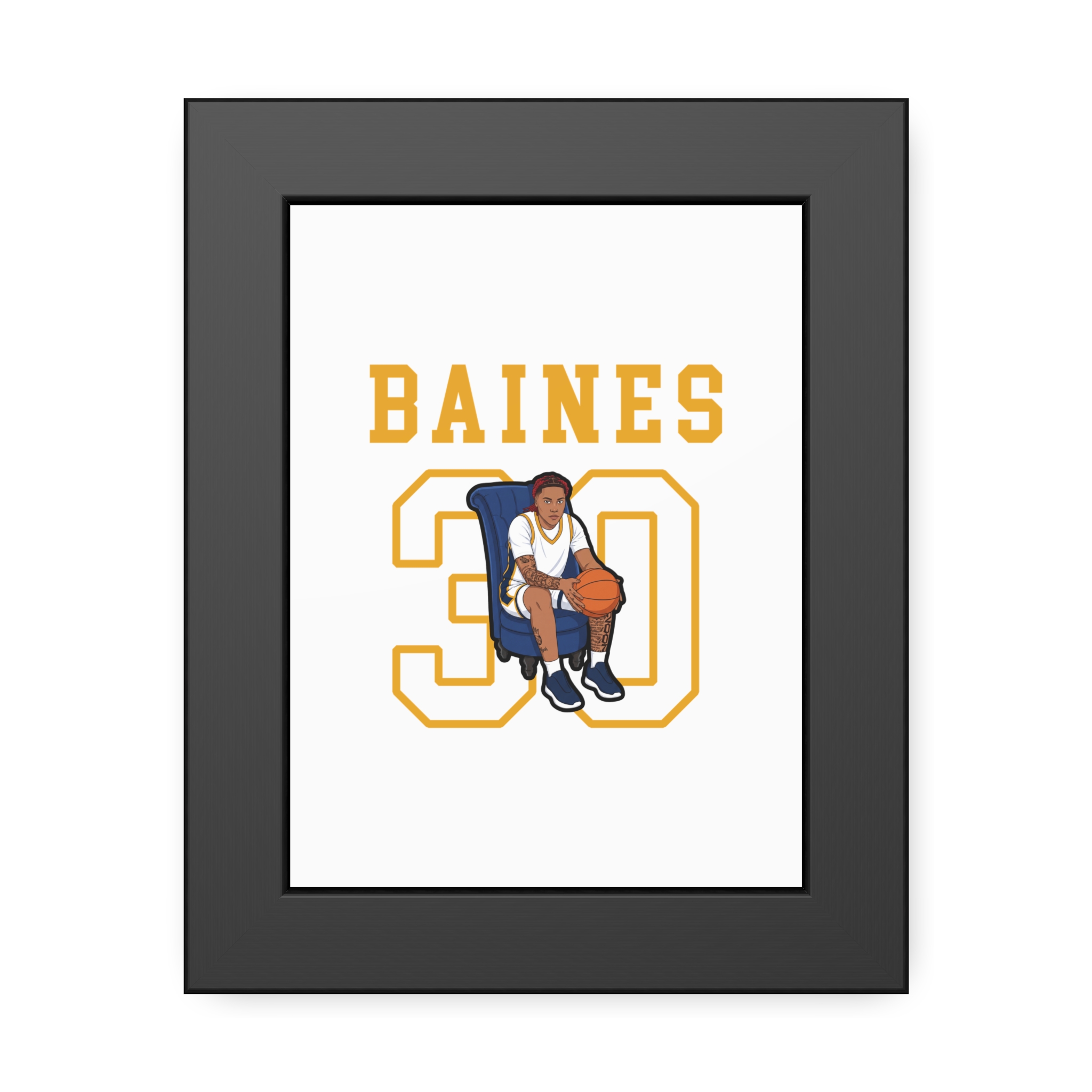 Framed Poster — character_shirsey in Black