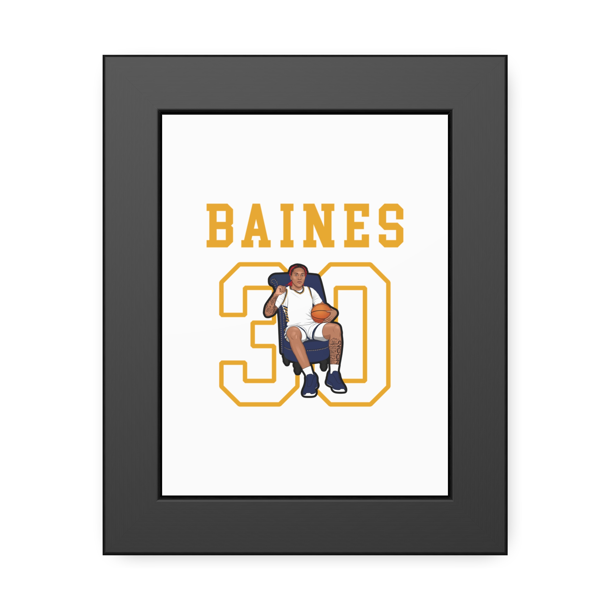Framed Poster — character_shirsey in Black