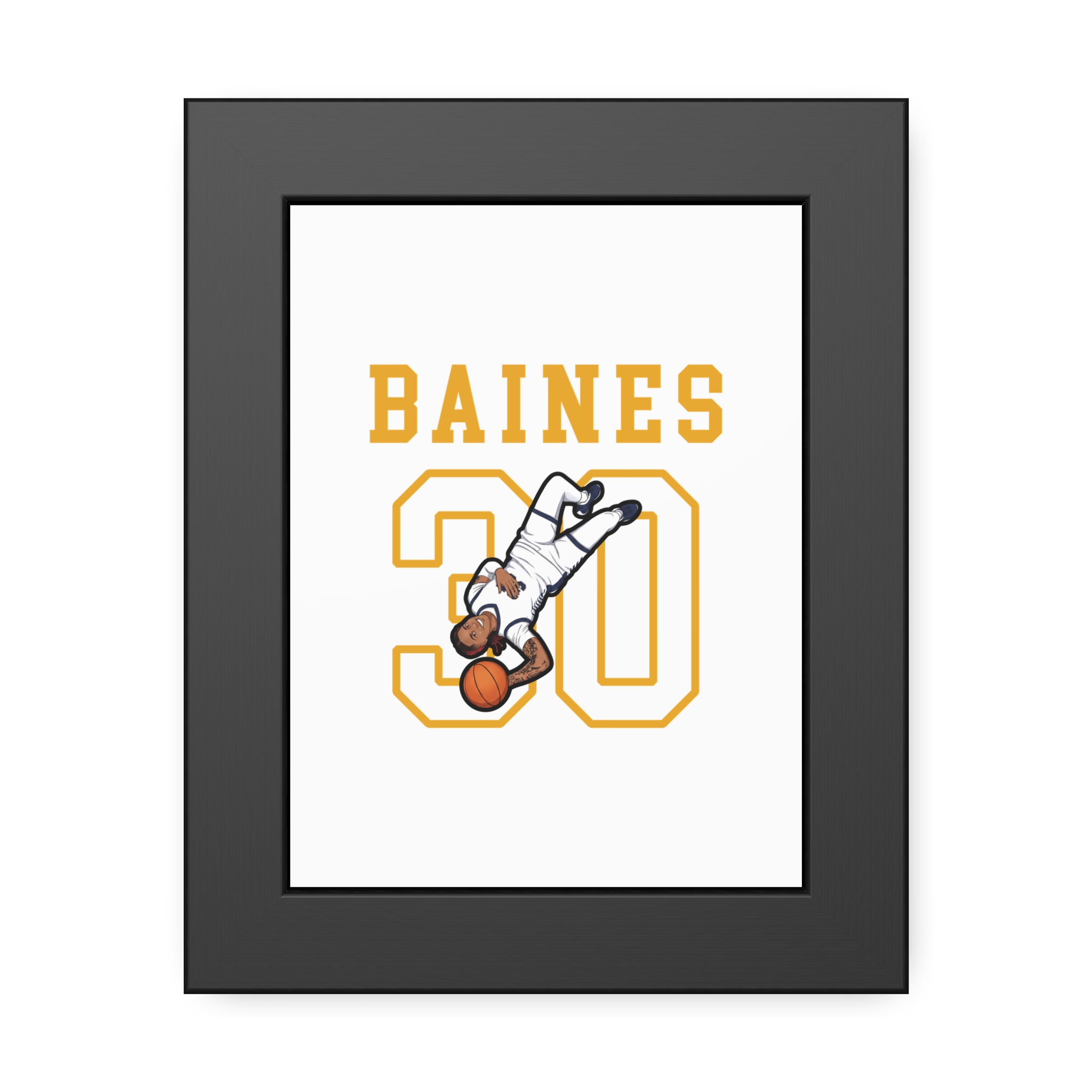 Framed Poster — character_shirsey in Black