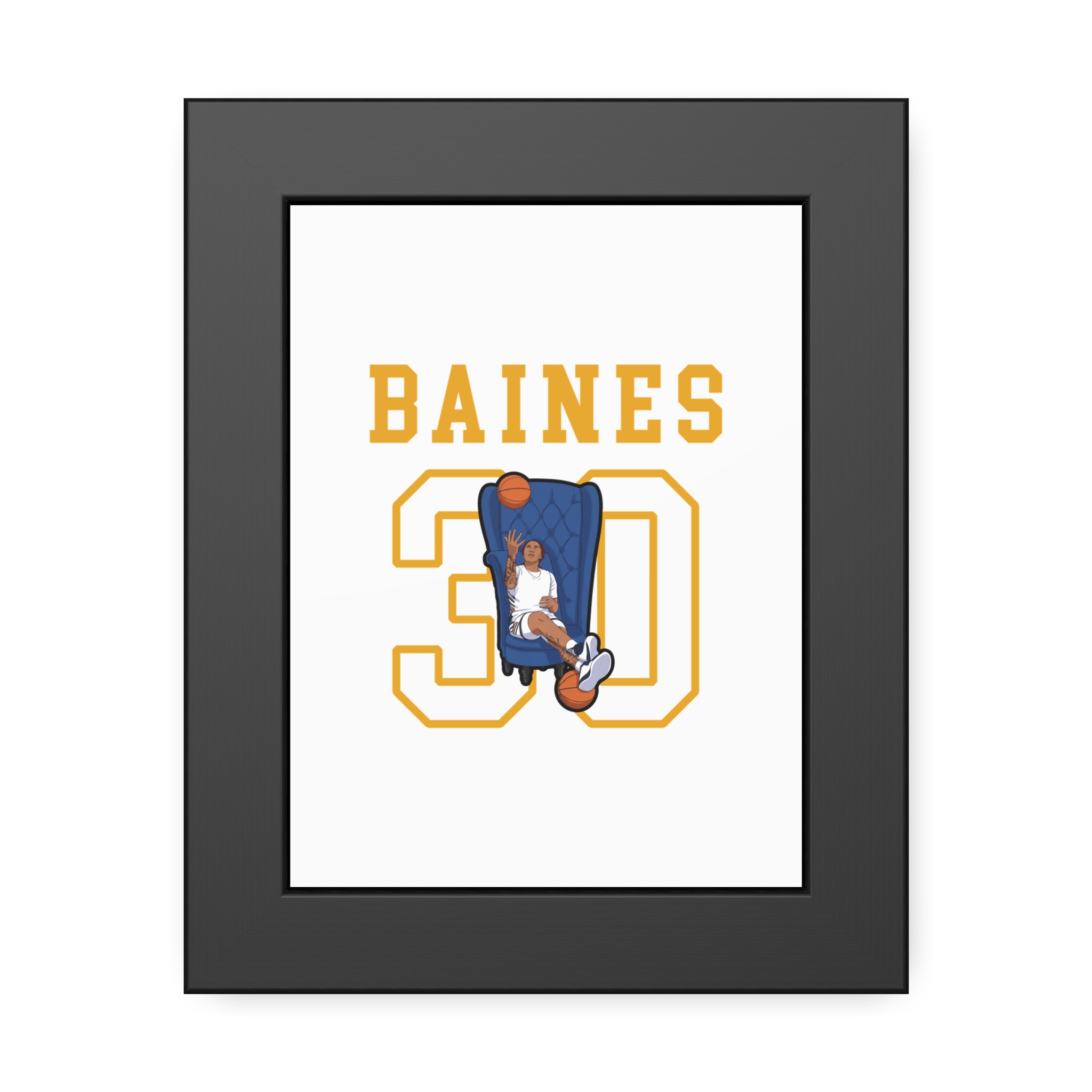 Framed Poster — character_shirsey in Black