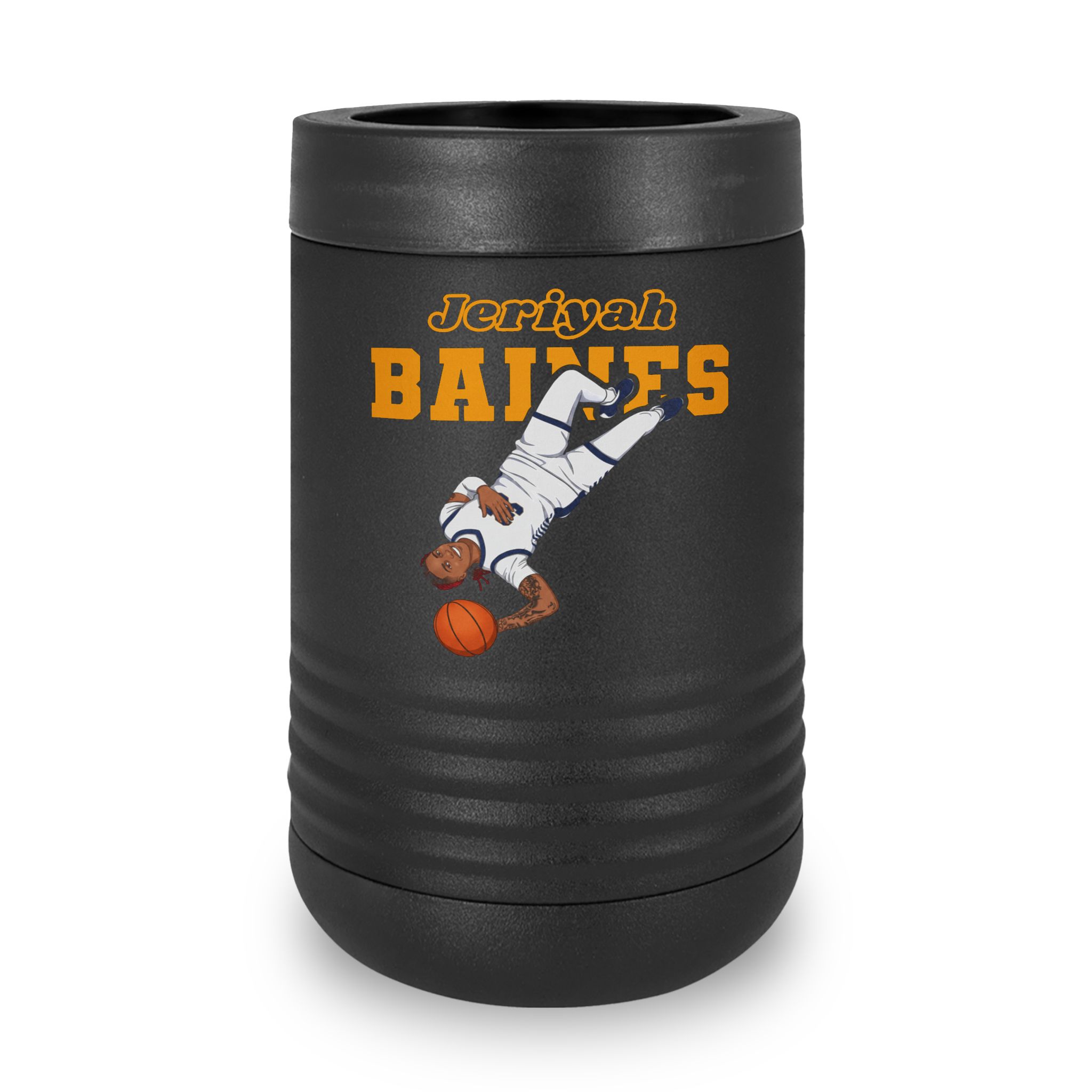 Stainless Can Cooler — character_name_arch in Black