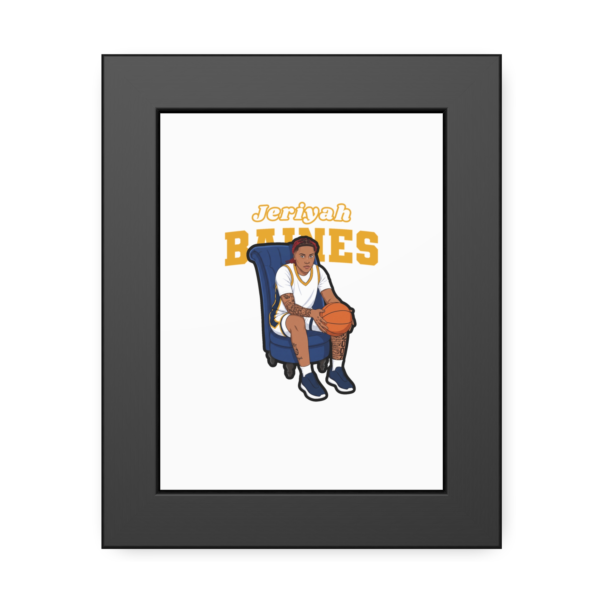 Framed Poster — character_name_arch in Black
